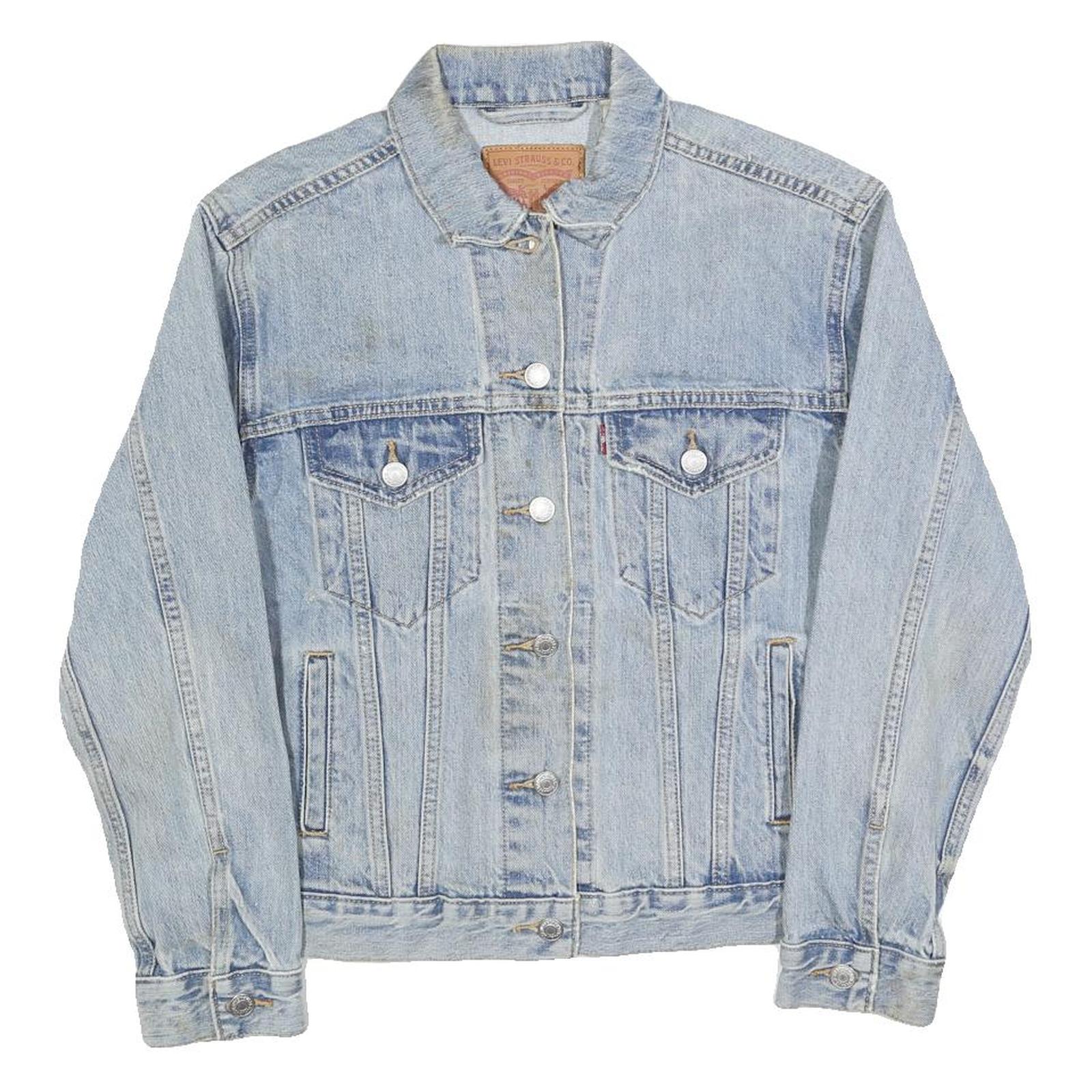 LEVI'S Womens Blue Denim Button Cotton Blend Jacket S Classic Refurbished - N/A refurbished available on Cerqular