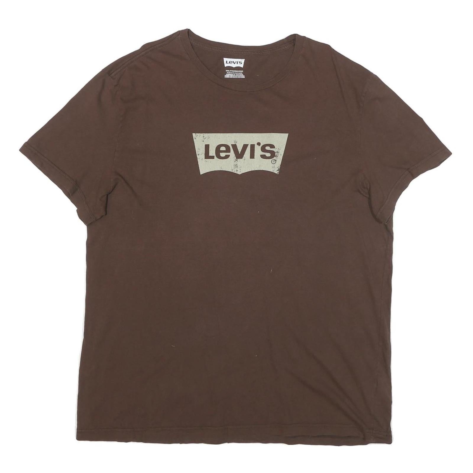 Buy LEVI'S Mens Brown Cotton Blend Logo T-Shirt 2XL Short Sleeve Crew Neck Casual Refurbished - $22.09 LEVI'S Mens Brown Cotton Blend Logo T-Shirt 2XL Short Sleeve Crew Neck Casual Refurbished - N/A refurbished available on Cerqular