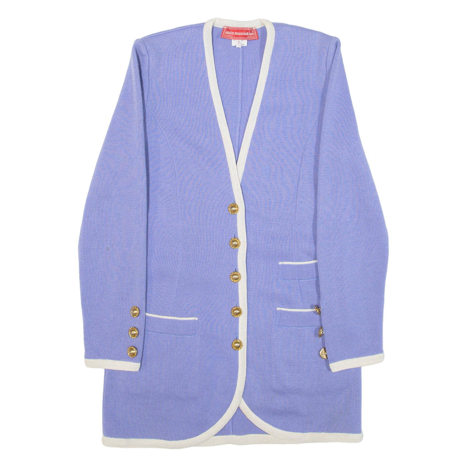ALAIN MANOUKIAN Womens Coat Purple Knit Wool XS Refurbished - N/A refurbished available on Cerqular