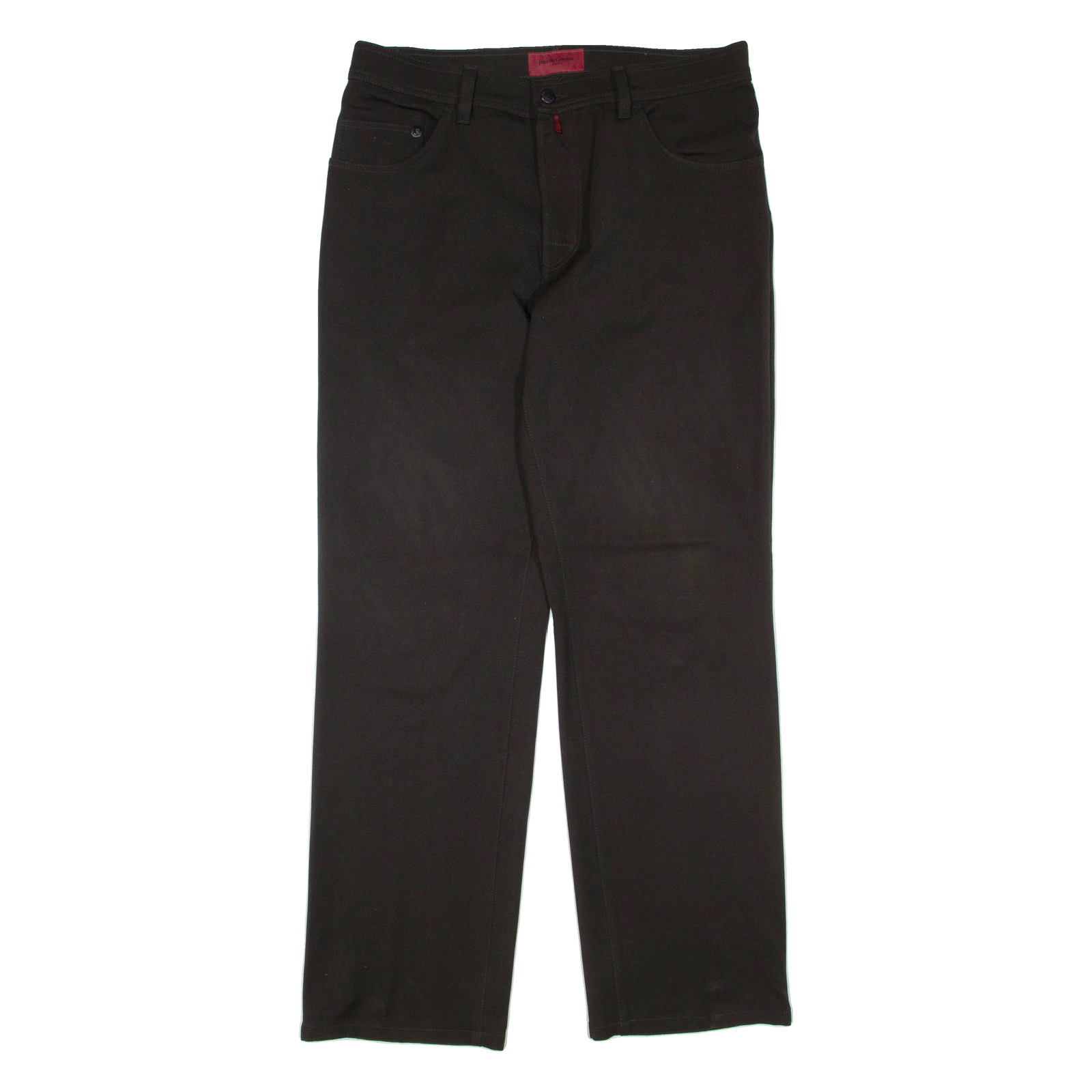 PIERRE CARDIN Mens Trousers Brown Regular Straight W36 L33 Refurbished - N/A refurbished available on Cerqular