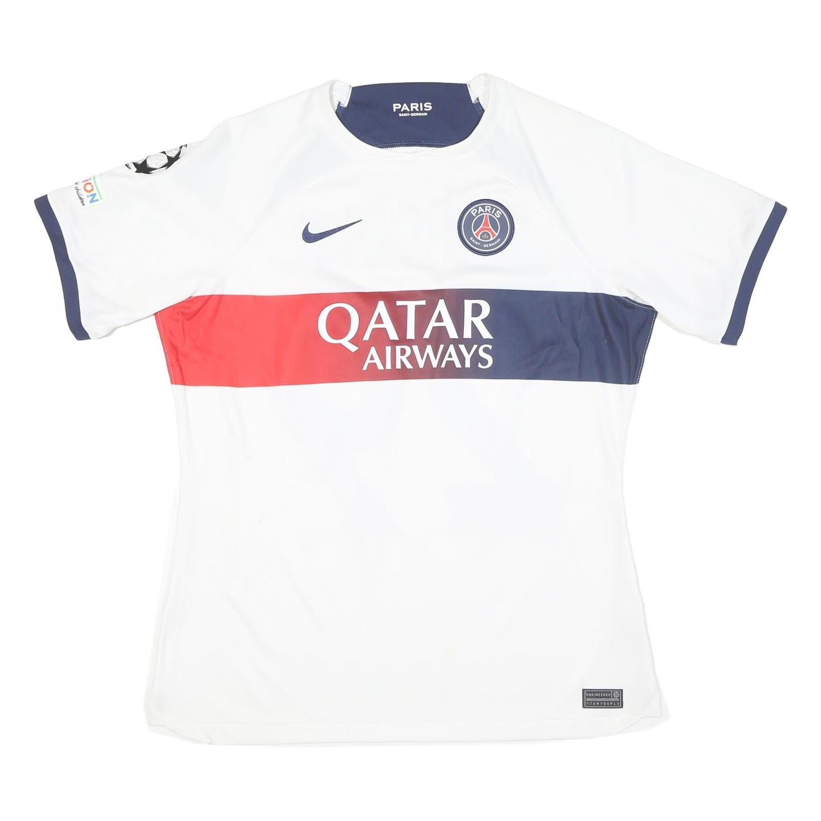 NIKE Womens White & Blue Red Paris Saint Germain Football Shirt L Short Sleeve Refurbished - N/A refurbished available on Cerqular