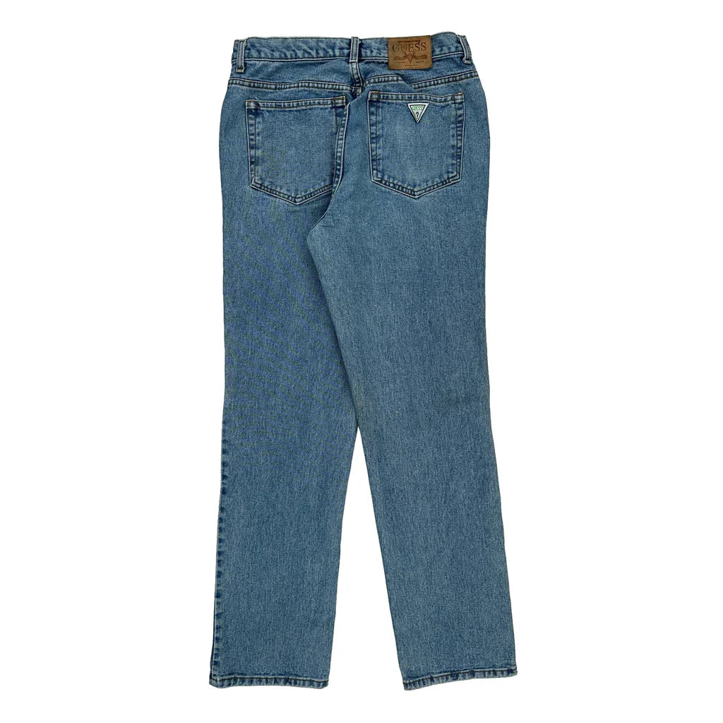 Made In Usa Guess Jeans - 30W 31L Blue Cotton Refurbished - Thrifted (note: this is a term often used to describe second- refurbished available on Cerqular