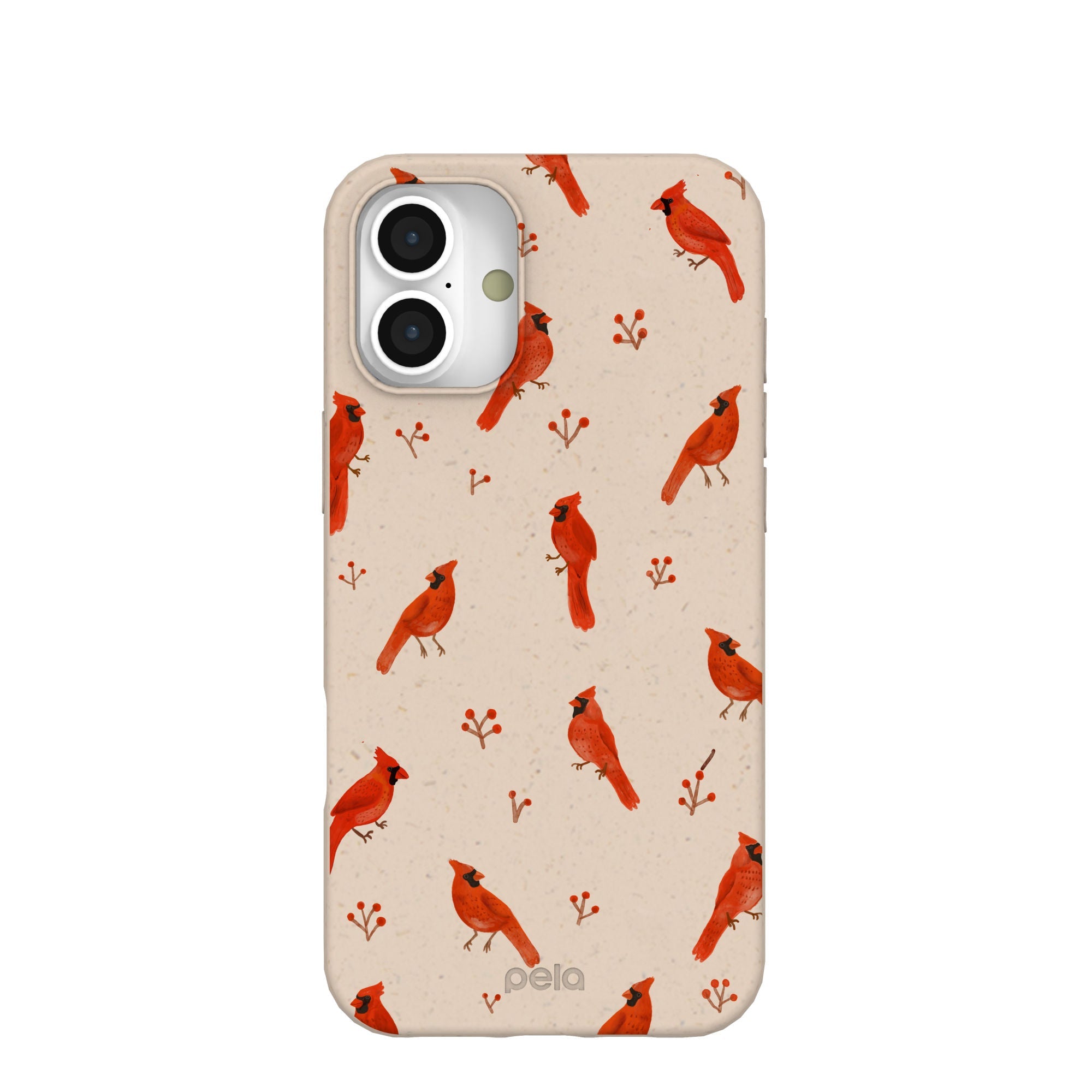 Seashell Cardinals iPhone 16 Plus Case Refurbished - Pela Case refurbished available on Cerqular