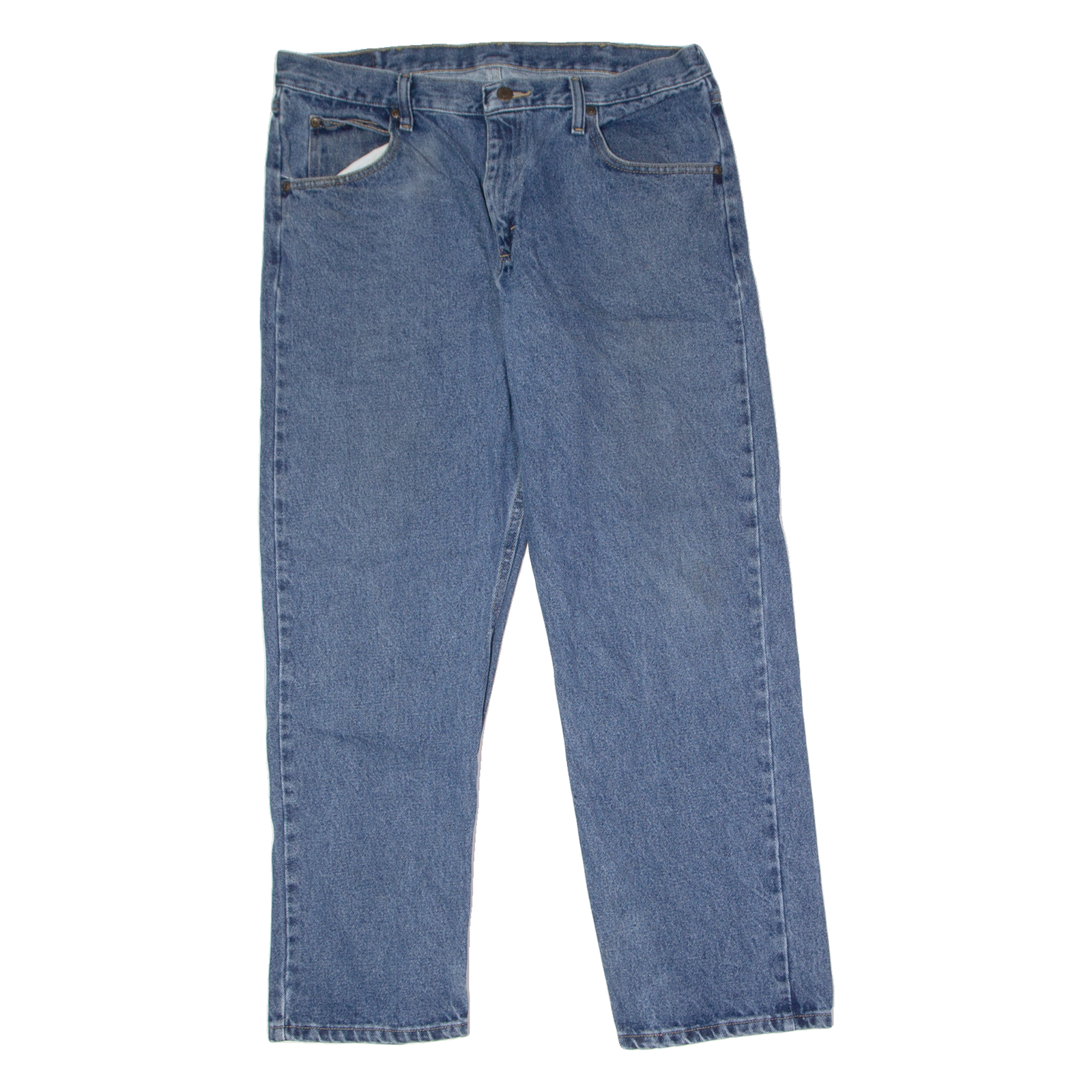 WRANGLER Mens Jeans Blue Regular Straight W35 L30 Refurbished - N/A refurbished available on Cerqular