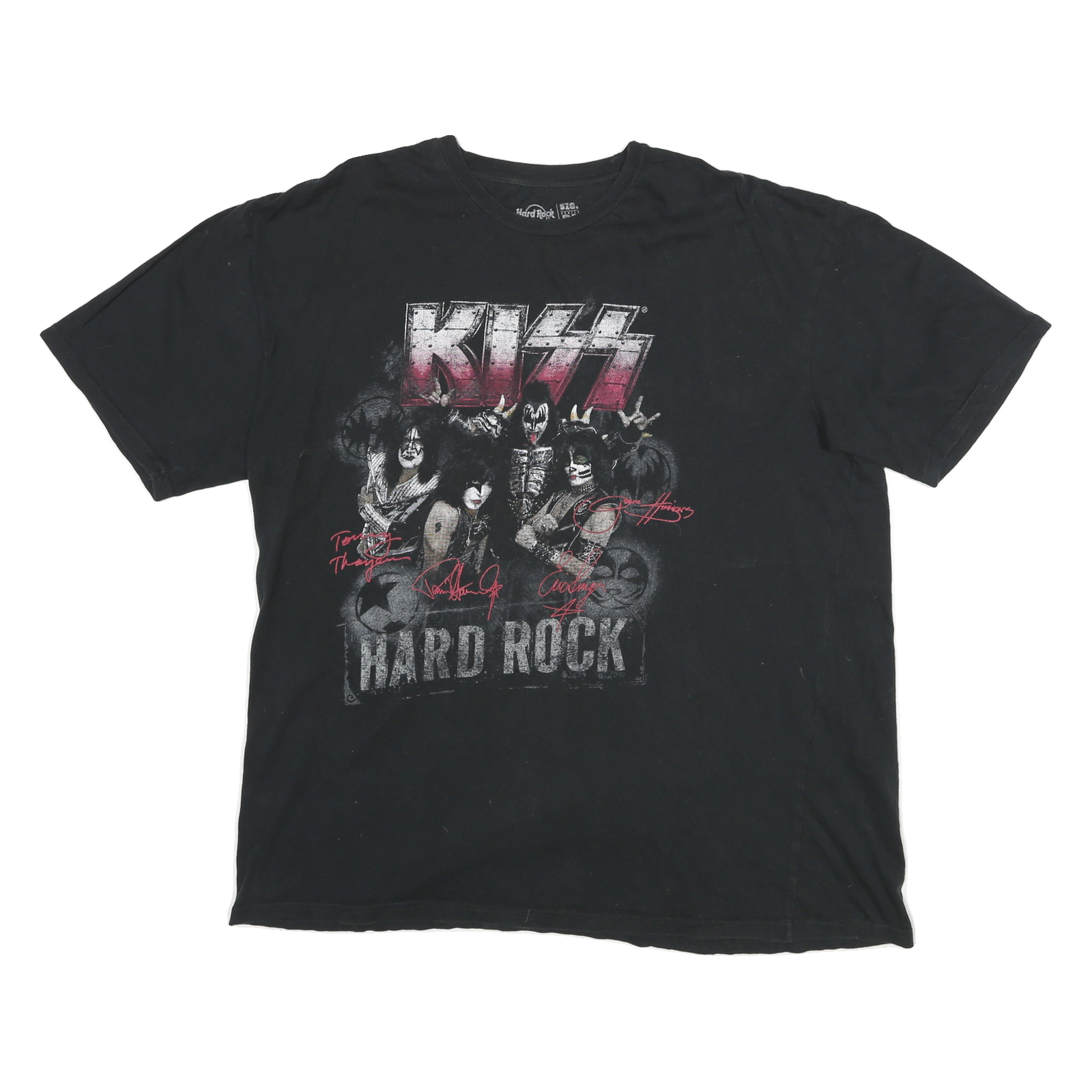 HARD ROCK CAFE Mens Black Kiss Graphic T-Shirt 2XL Short Sleeve Crew Neck Band Refurbished - N/A refurbished available on Cerqular