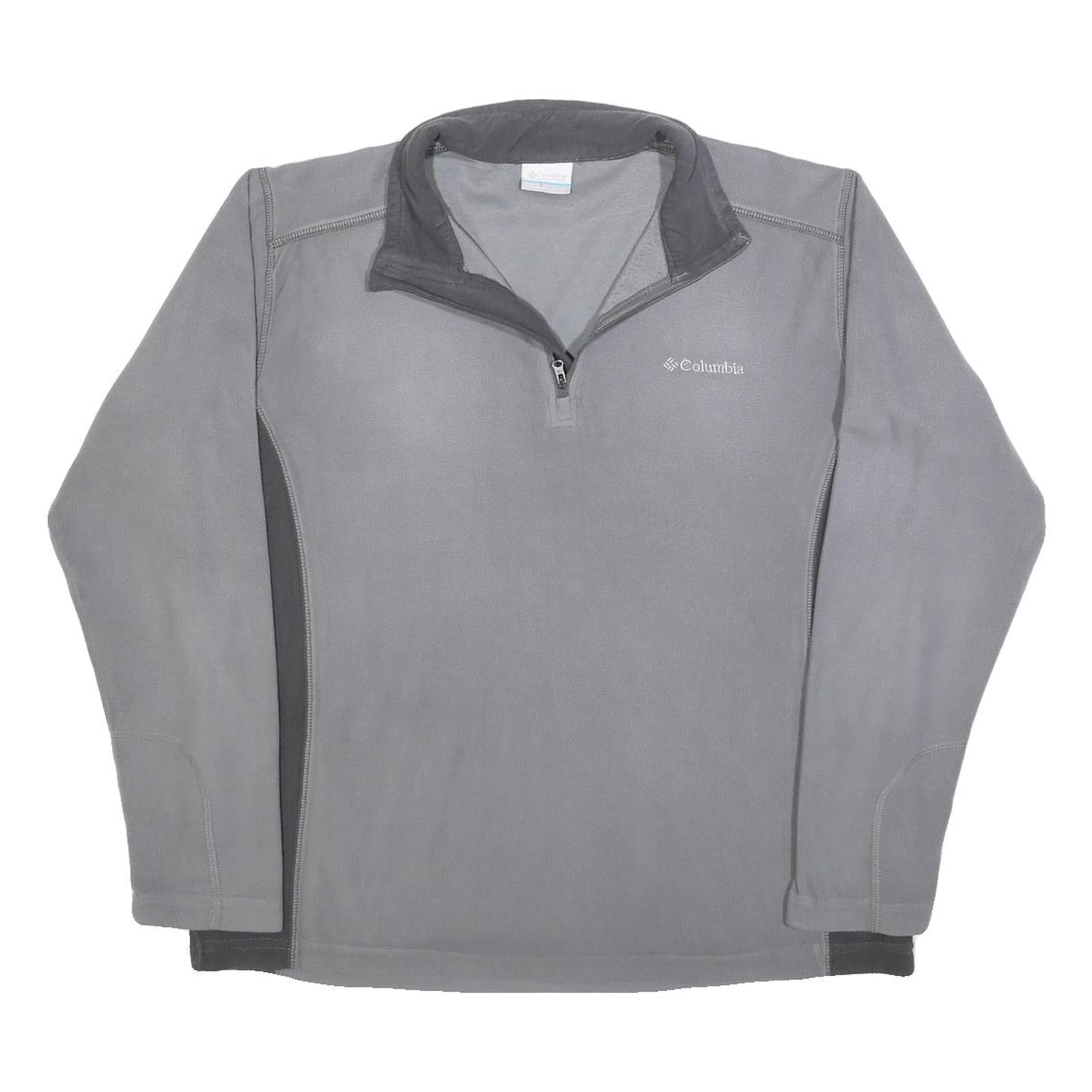 COLUMBIA Mens Grey & Dark Grey Plain Pullover Crew Neck Basic Knit L Outdoor Refurbished - N/A refurbished available on Cerqular