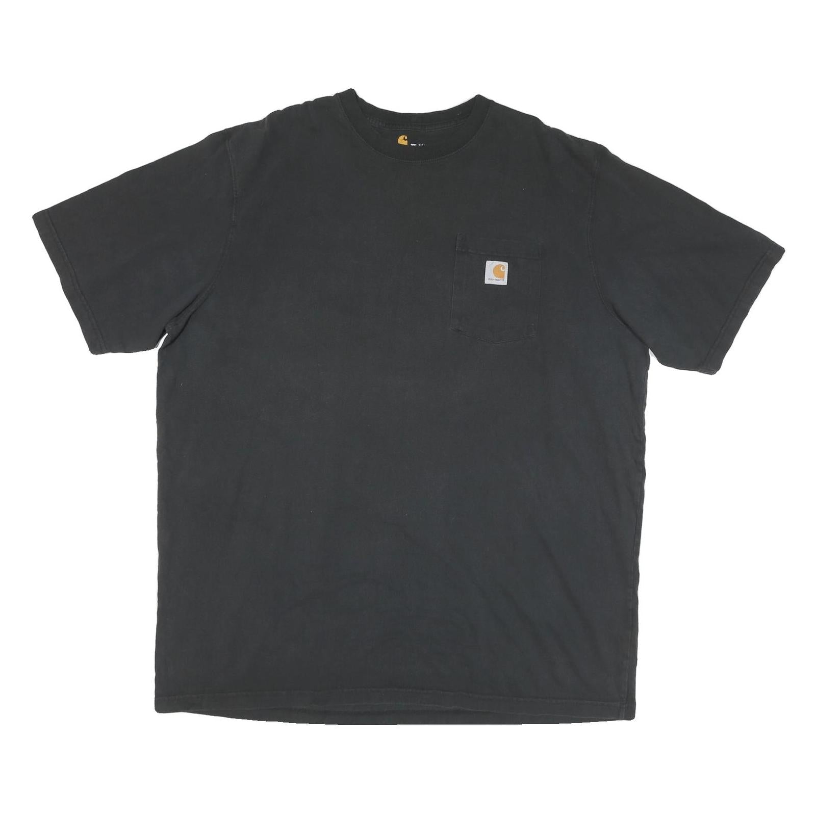 CARHARTT Mens Black Pocket T-Shirt 2XL Short Sleeve Crew Neck Cotton Blend Refurbished - N/A refurbished available on Cerqular