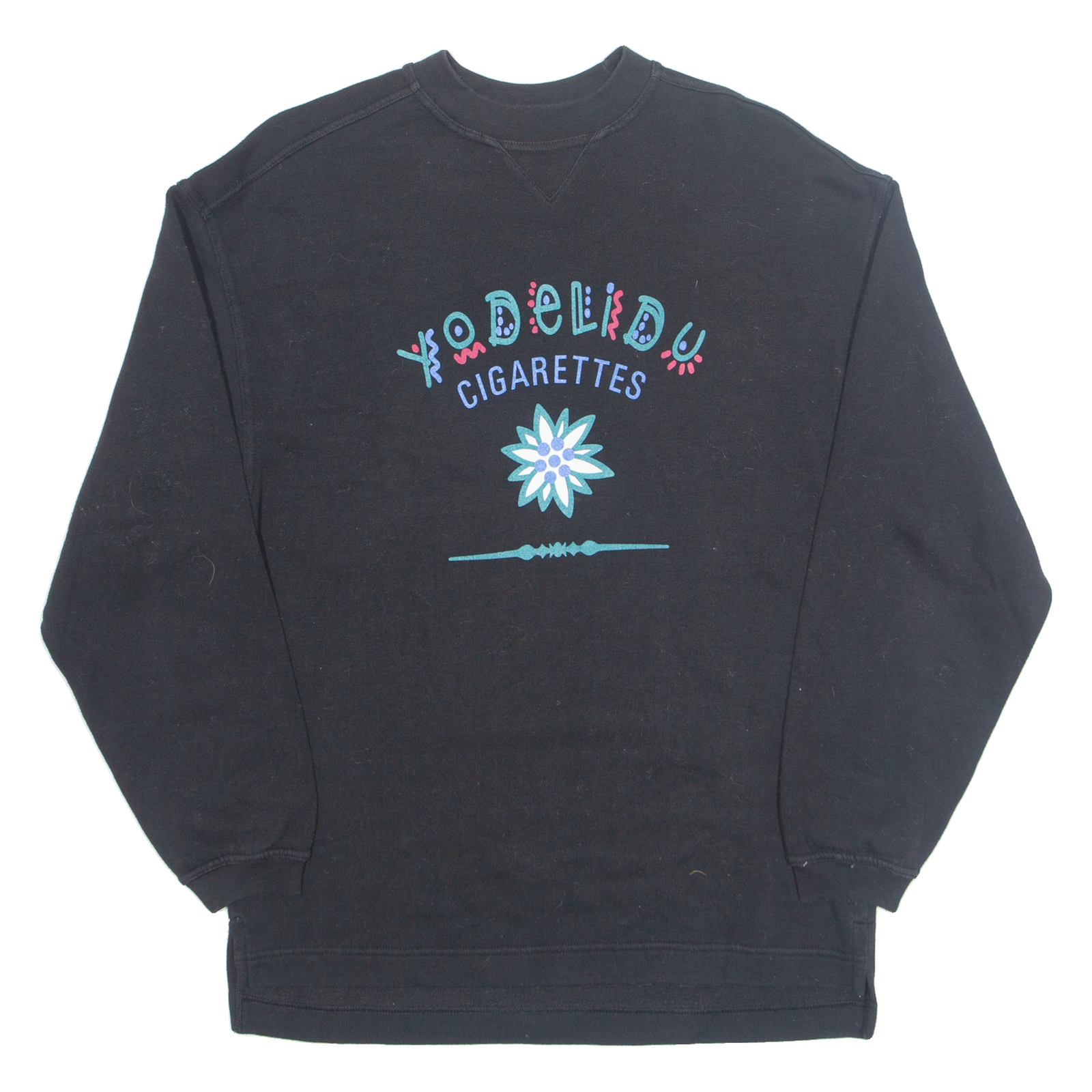 Buy SWITCHER Yodelidu Cigarettes Womens Sweatshirt Black M Refurbished - $23.39 SWITCHER Yodelidu Cigarettes Womens Sweatshirt Black M Refurbished - N/A refurbished available on Cerqular