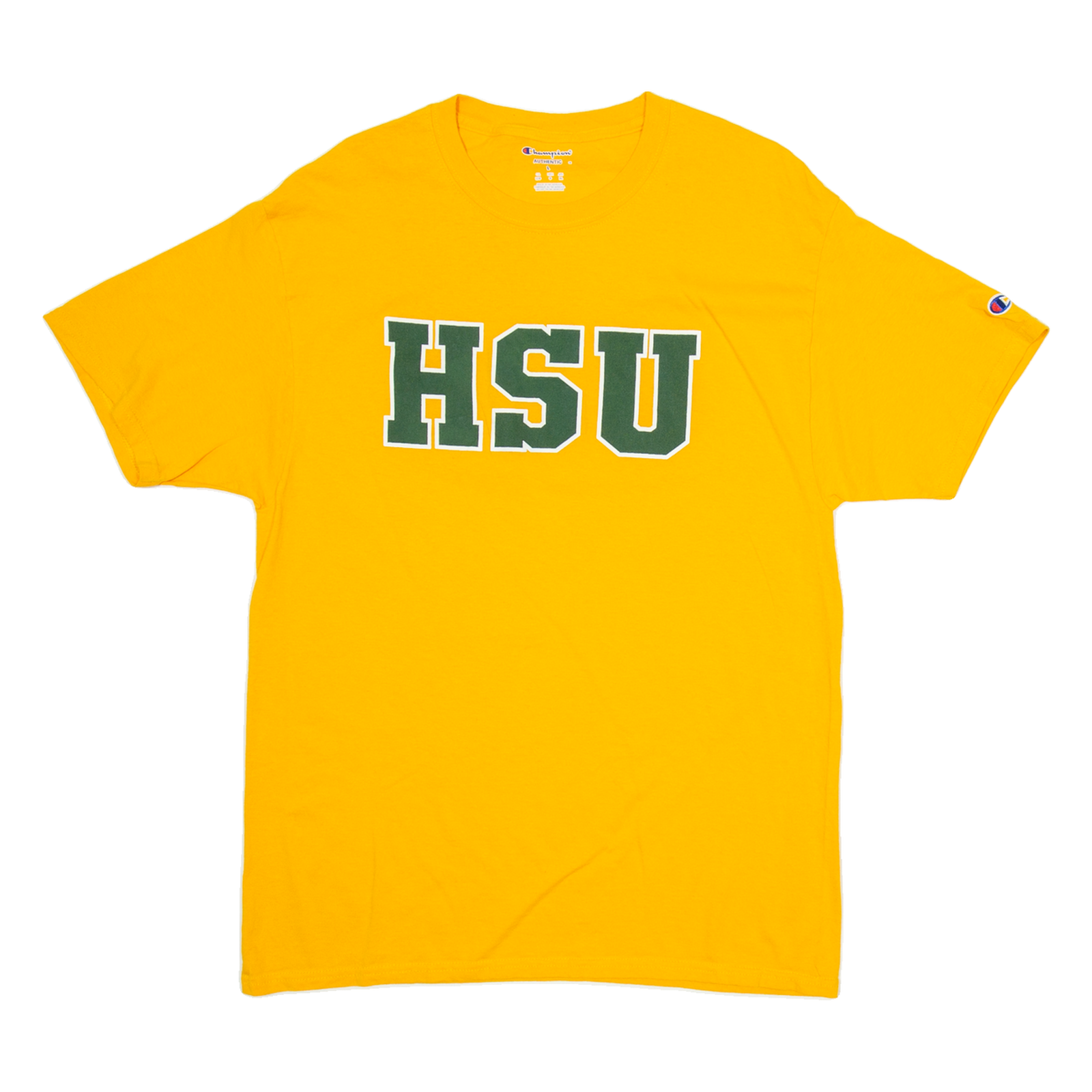CHAMPION HSU Mens T-Shirt Yellow L Refurbished - N/A refurbished available on Cerqular