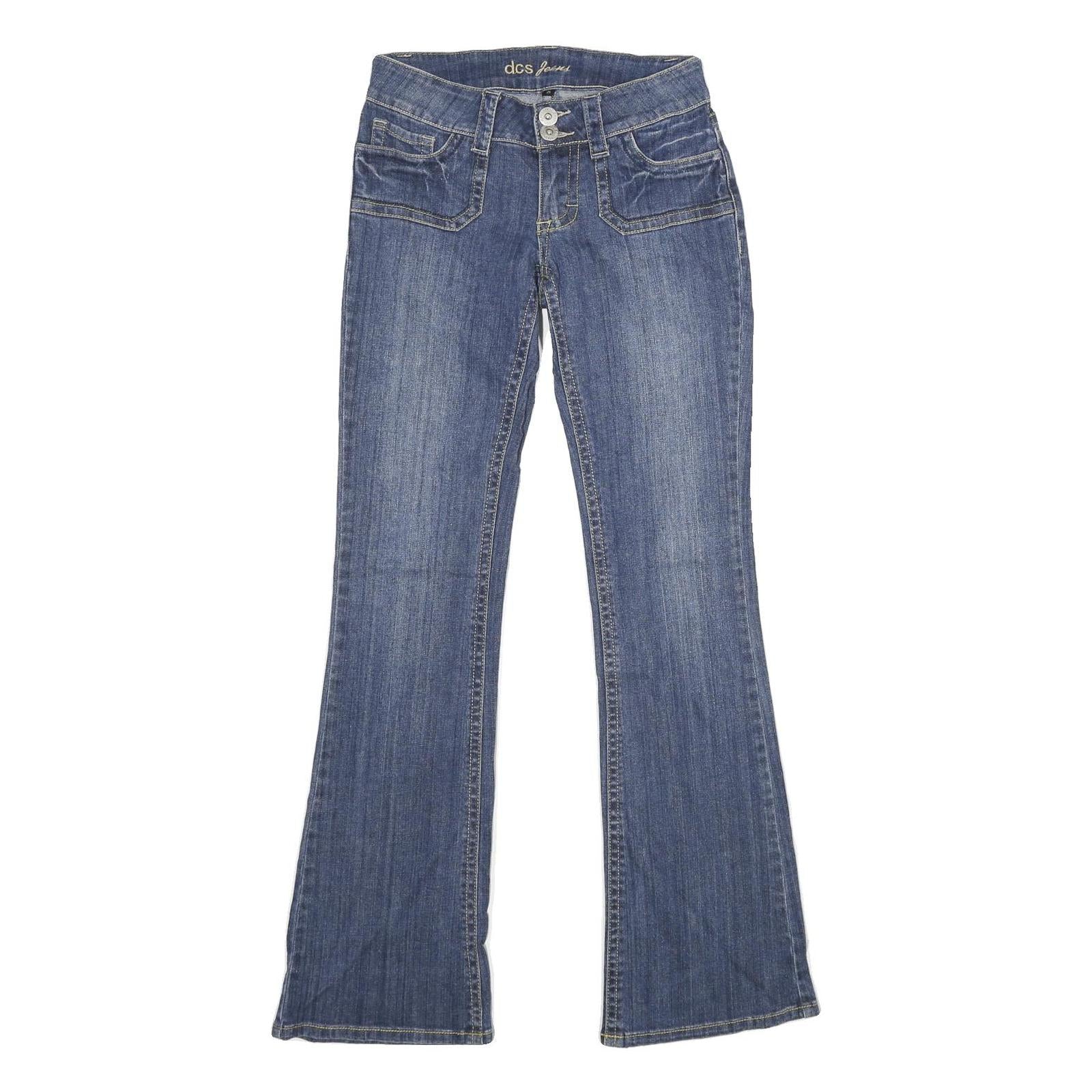 DCS JEANS Womens Classic Blue Denim Straight Cotton Blend W25 L33 Zip Refurbished - N/A refurbished available on Cerqular