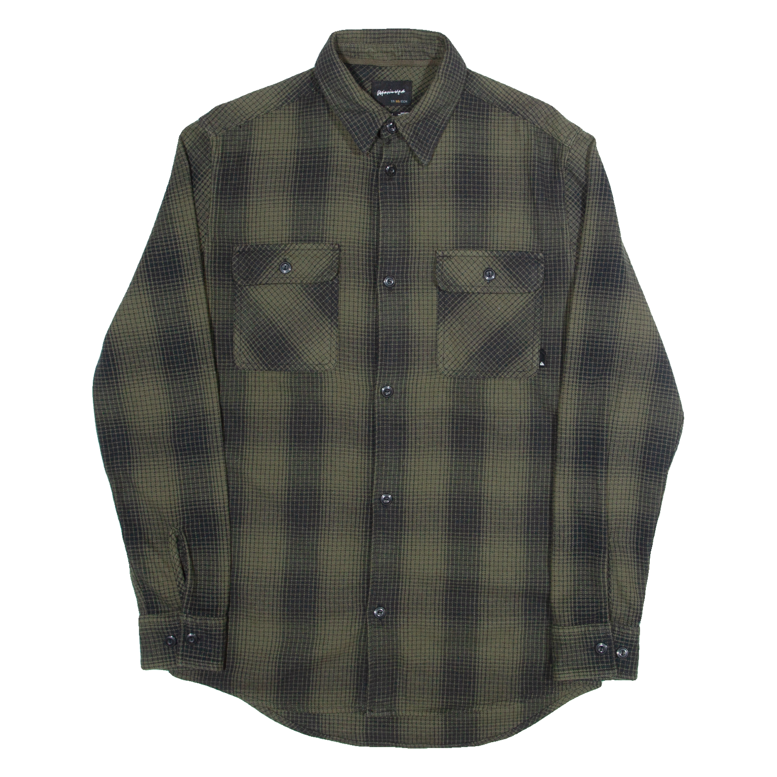 QUIKSILVER Mens Shirt Green Check Long Sleeve XS Refurbished - N/A refurbished available on Cerqular