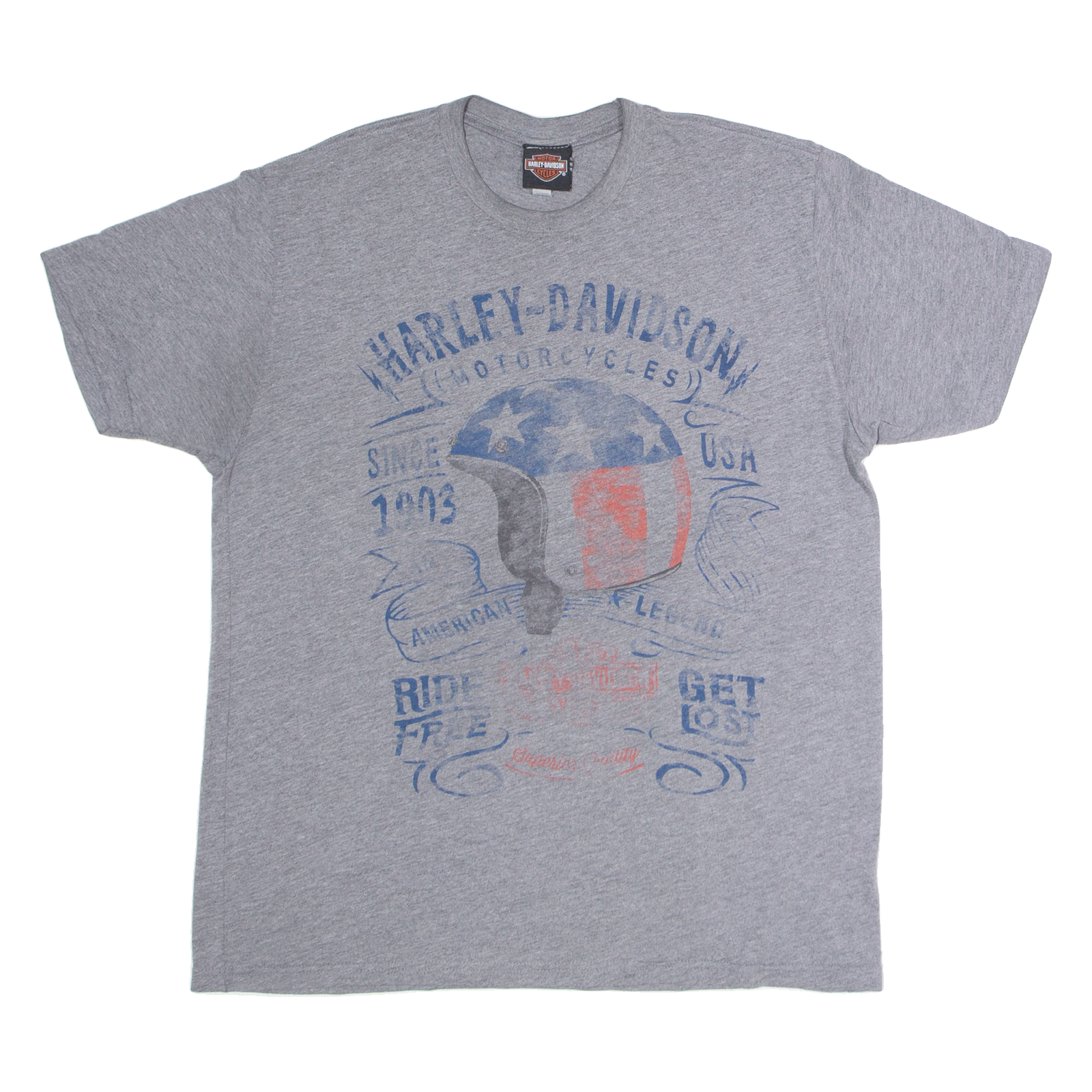HARLEY DAVIDSON Mens T-Shirt Grey L Refurbished - N/A refurbished available on Cerqular