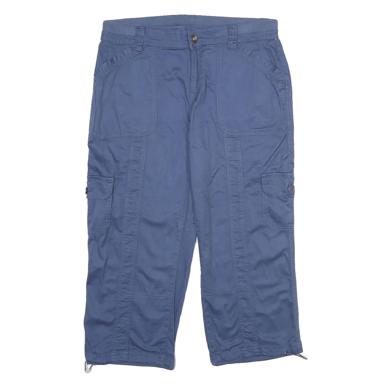 STYLE AND CO Womens Blue Casual Cargo Cotton Blend Shorts UK 14 W34 Refurbished - N/A refurbished available on Cerqular