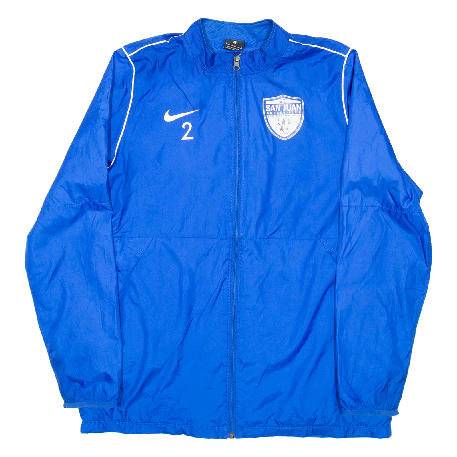 NIKE San Juan Soccer Club Mens Track Jacket Blue L Refurbished - N/A refurbished available on Cerqular