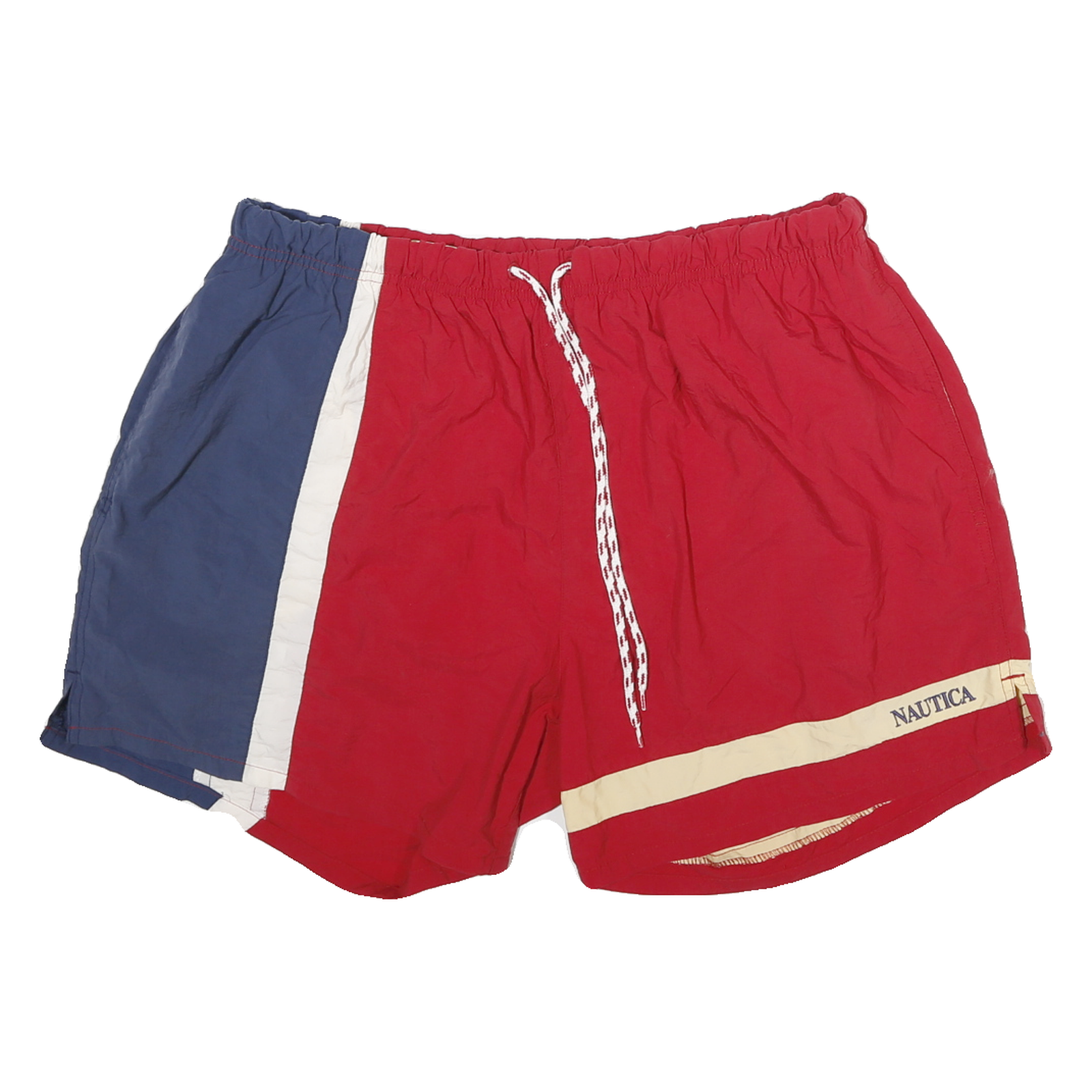 NAUTICA Mens Red & Blue Casual Swimming Shorts XL W28 Sporty Beachwear Refurbished - N/A refurbished available on Cerqular