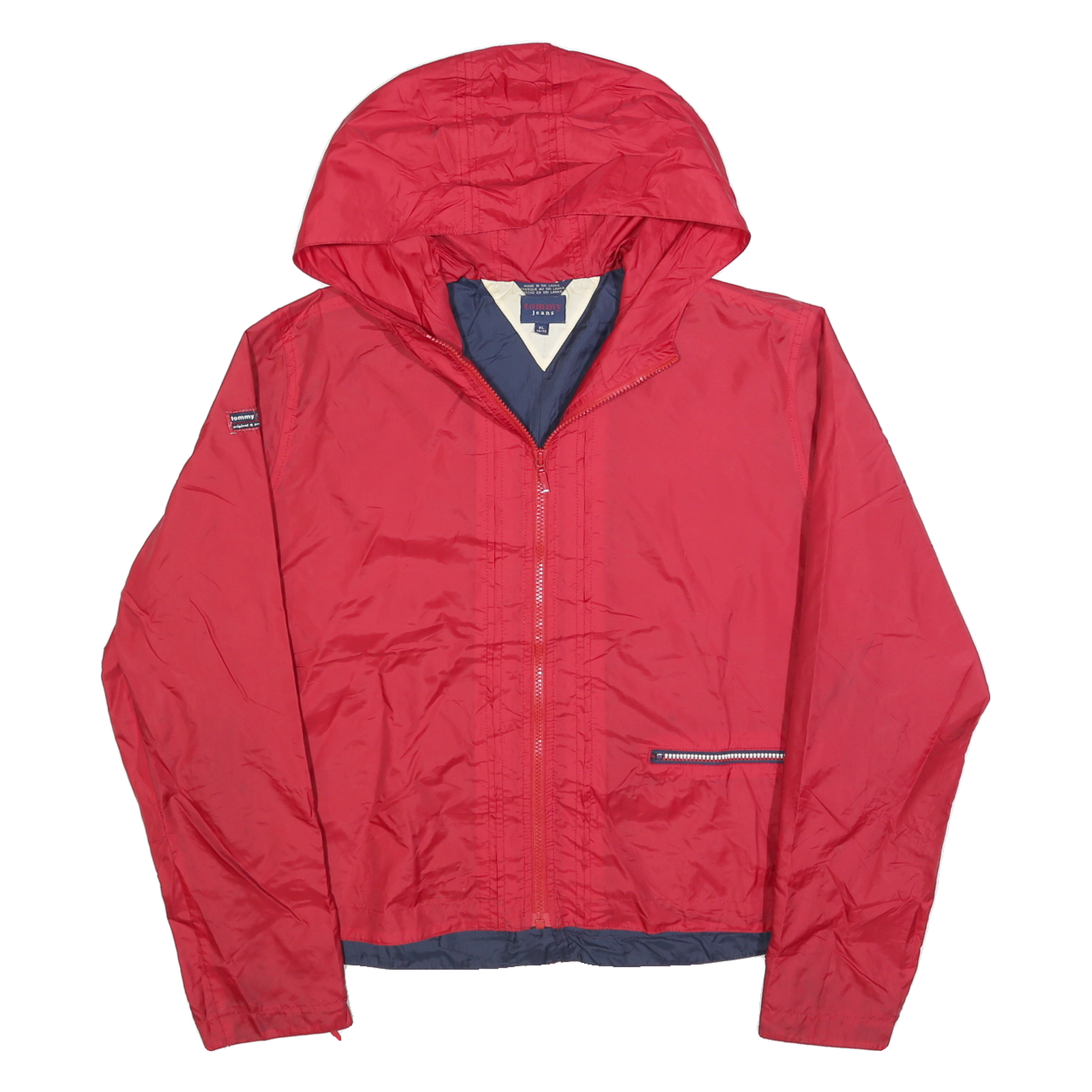 Buy TOMMY JEANS Womens Red Zip Hooded Jacket XL Polyester Casual Lightweight Shell Refurbished - $36.39 TOMMY JEANS Womens Red Zip Hooded Jacket XL Polyester Casual Lightweight Shell Refurbished - N/A refurbished available on Cerqular