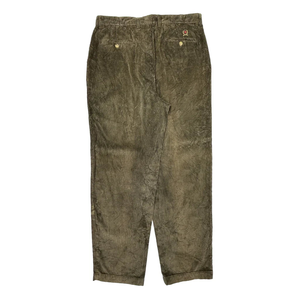 Tommy Hilfiger Cord Trousers - 37″ Waist Brown Cotton Refurbished - Thrifted (note: this is a term often used to describe second- refurbished available on Cerqular