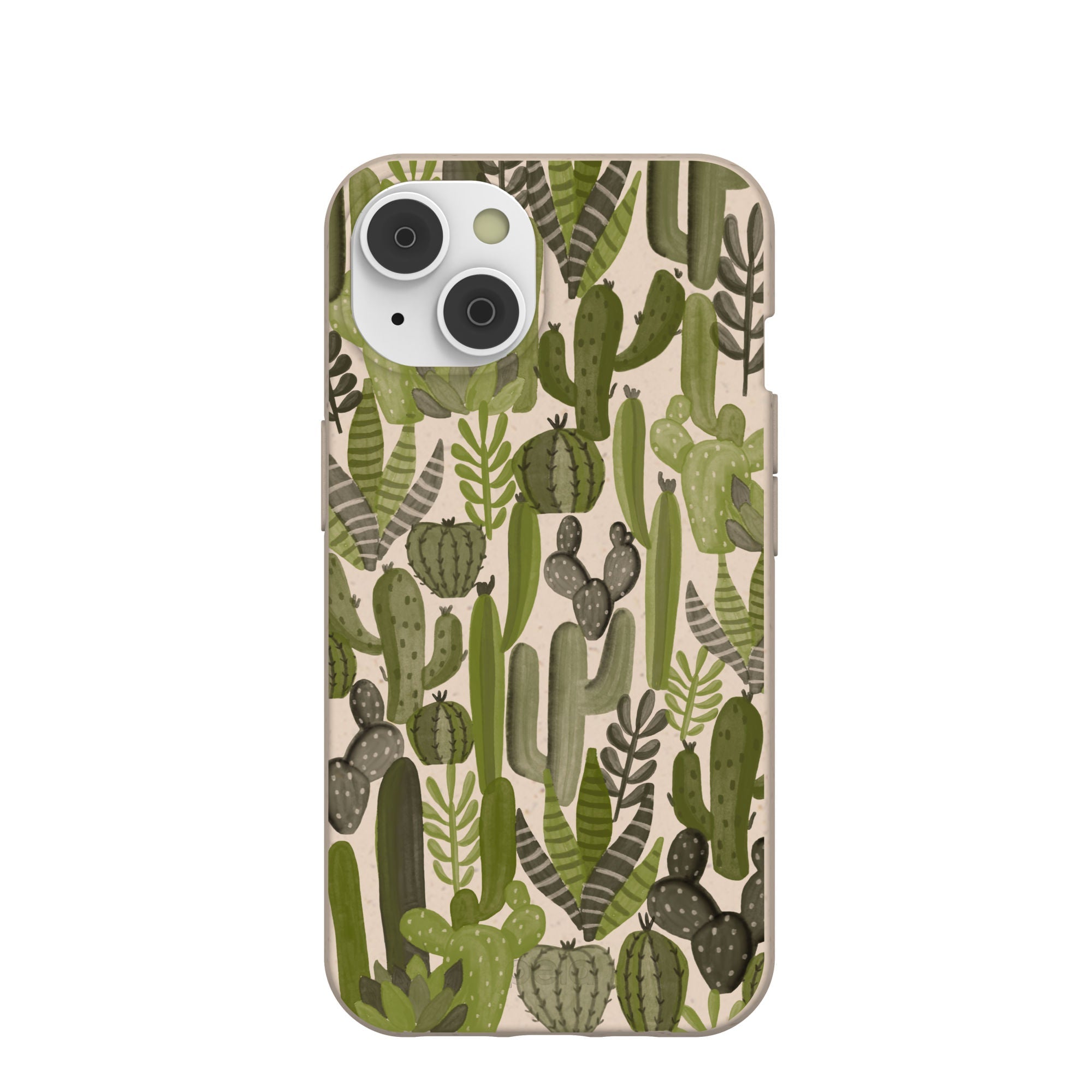 Seashell Succulent Cacti iPhone 14/16e Case Refurbished - Pela Case refurbished available on Cerqular
