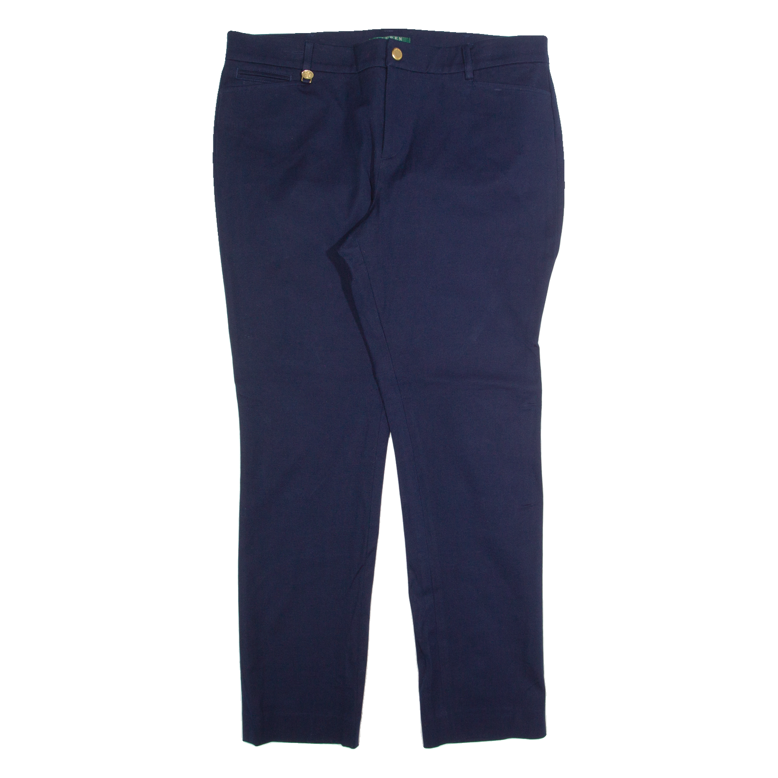 LAUREN RALPH LAUREN Womens Trousers Blue Slim Tapered W36 L30 Refurbished - N/A refurbished available on Cerqular