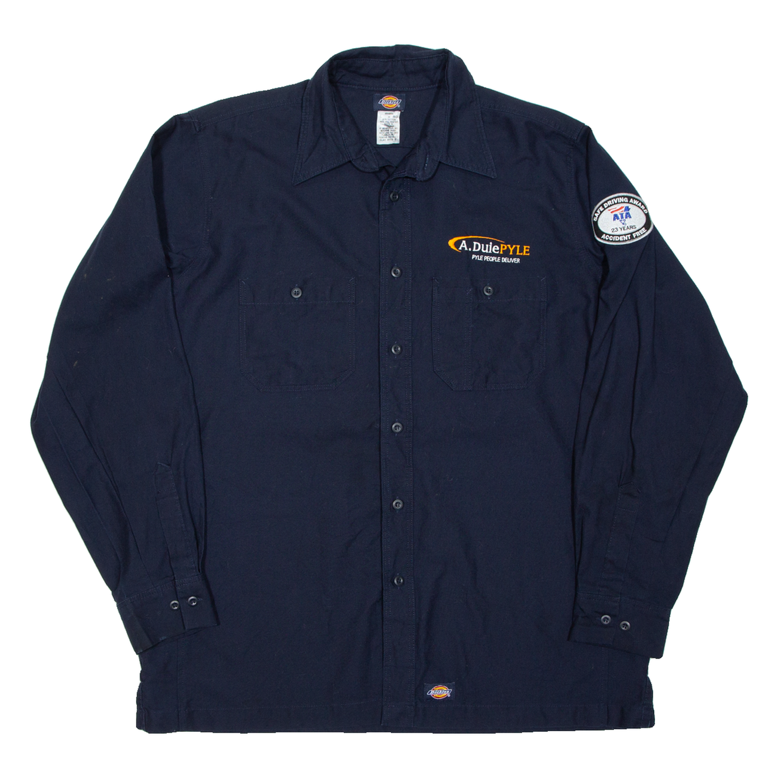 DICKIES Pyle People Deliver Mens Worker Shirt Blue Long Sleeve L Refurbished - N/A refurbished available on Cerqular