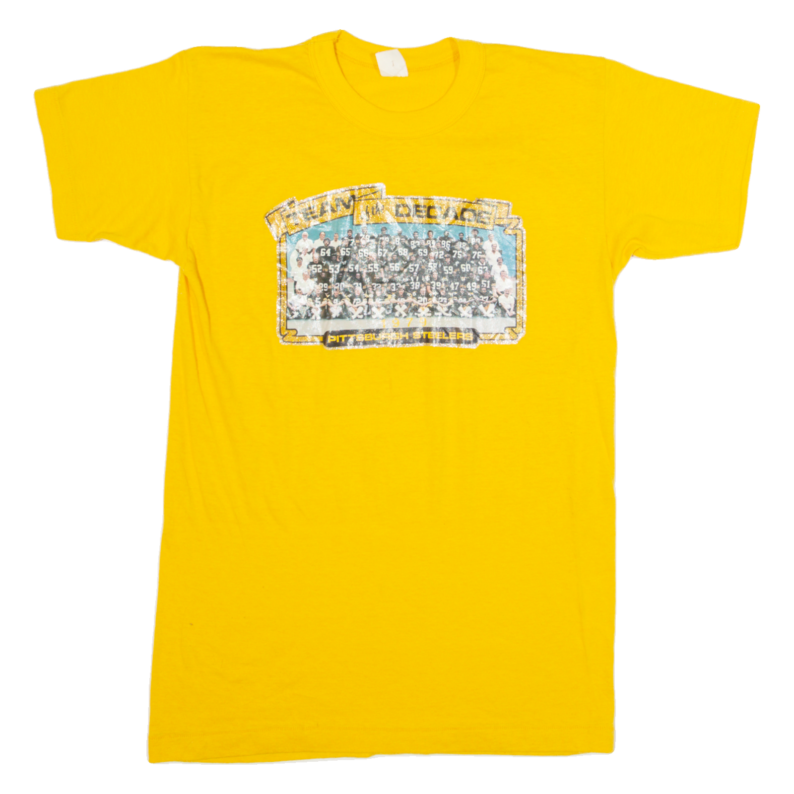 Team Of The Decade Pittsburgh Steelers Mens T-Shirt Yellow 70s USA M Refurbished - N/A refurbished available on Cerqular