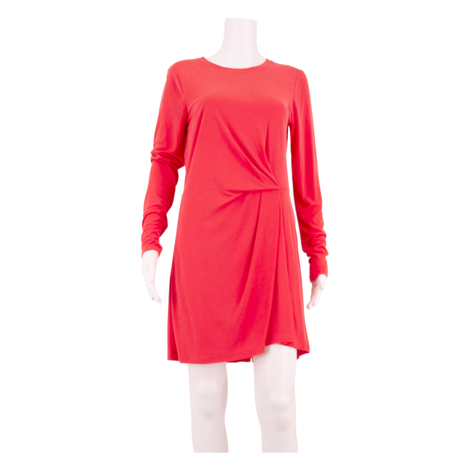 BCBGMAXAZRIA Womens Fit & Flare Dress Red Long Sleeve Knee Length S Refurbished - N/A refurbished available on Cerqular