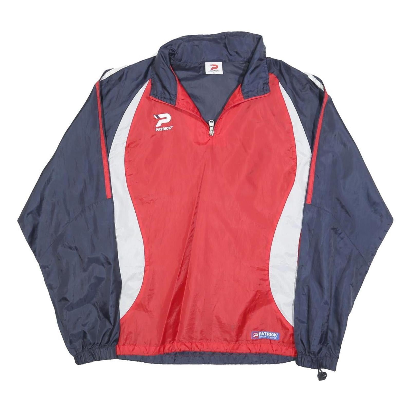 PATRICK Mens Red & Navy Sports Nylon Jacket M Zip Lightweight Refurbished - N/A refurbished available on Cerqular