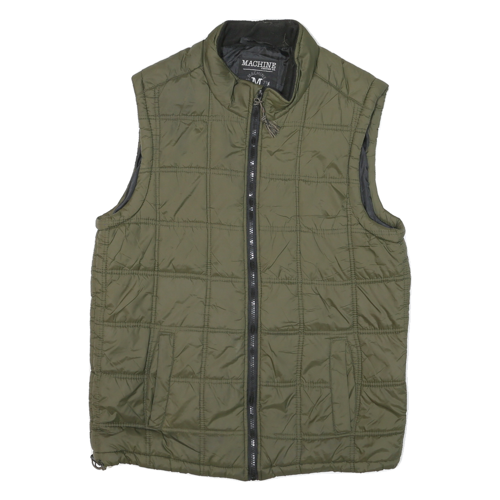 MACHINE Mens Green Quilted Jacket S Polyester Blend Sleeveless Zip Puffer Style Refurbished - N/A refurbished available on Cerqular
