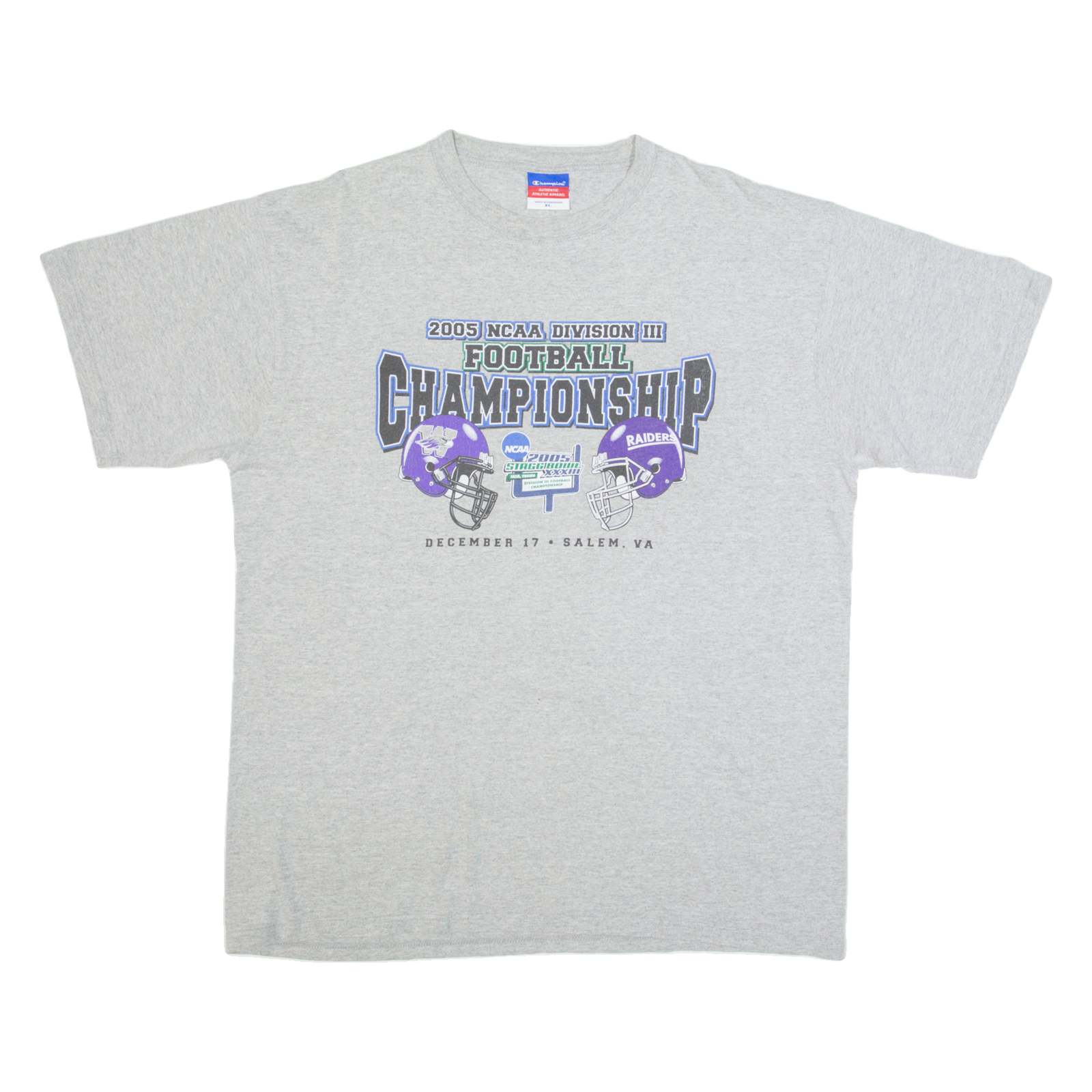 CHAMPION 2005 Football Championship Mens T-Shirt Grey USA XL Refurbished - N/A refurbished available on Cerqular