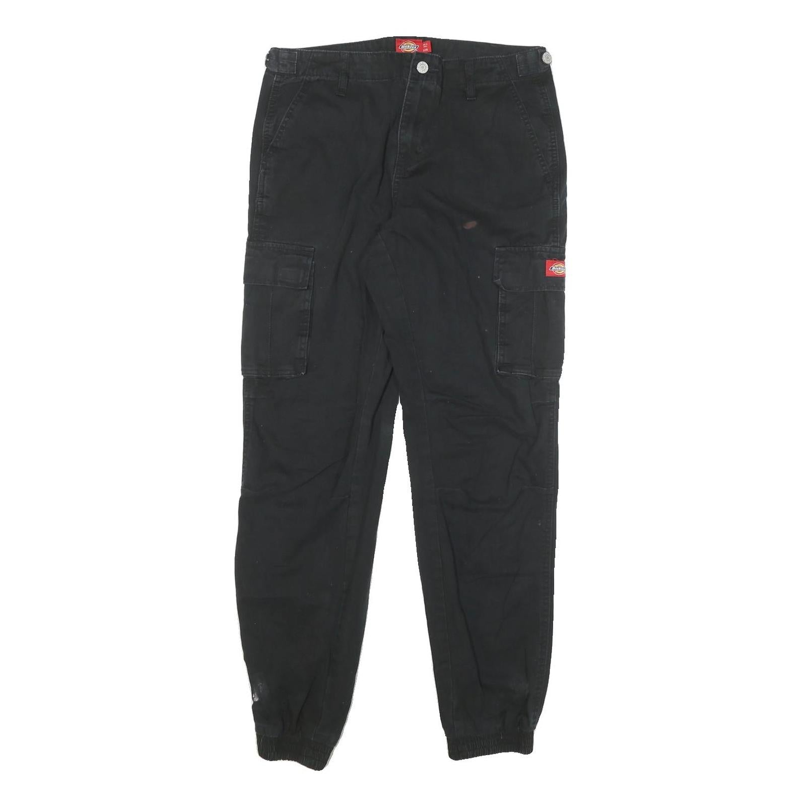 DICKIES Womens Cotton Blend Black Relaxed Cargo Trousers W28 L29 Workwear Zip Refurbished - N/A refurbished available on Cerqular
