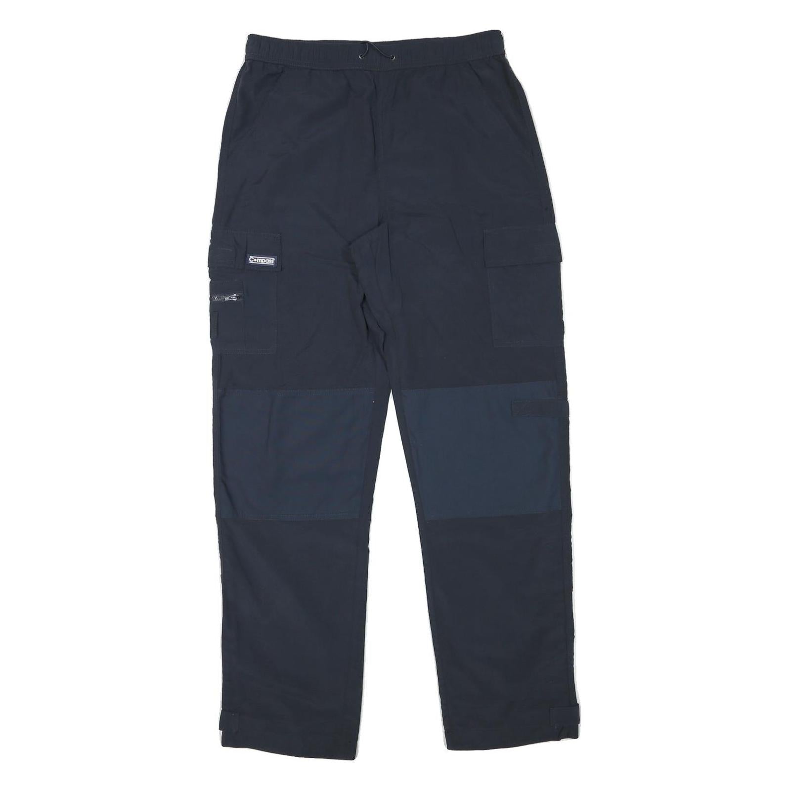 COMPASS Mens Polyester Blend Navy Relaxed Straight Trousers W30 L31 Casual Refurbished - N/A refurbished available on Cerqular