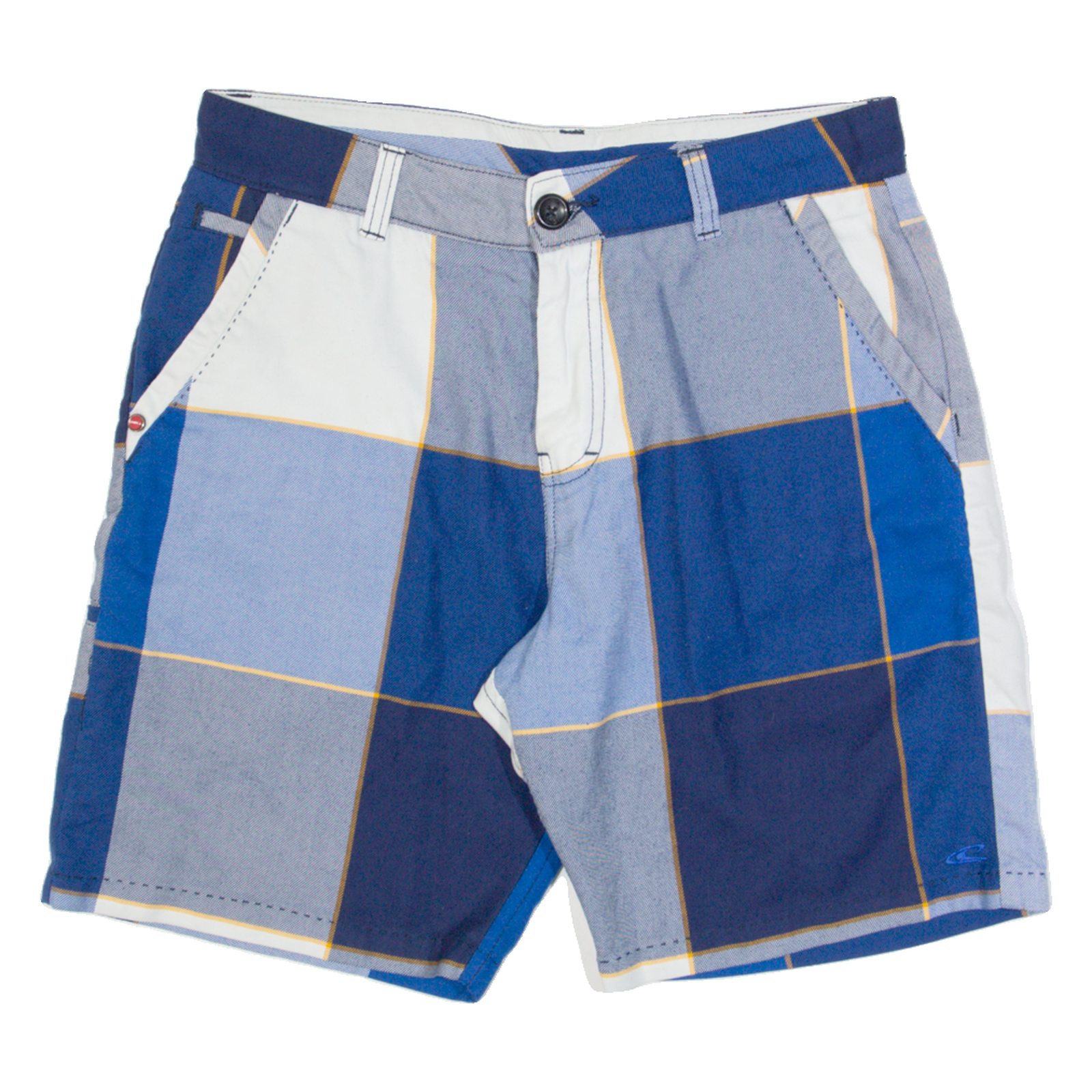 O'NEILL Mens Chino Shorts Blue Check S W28 Refurbished - N/A refurbished available on Cerqular