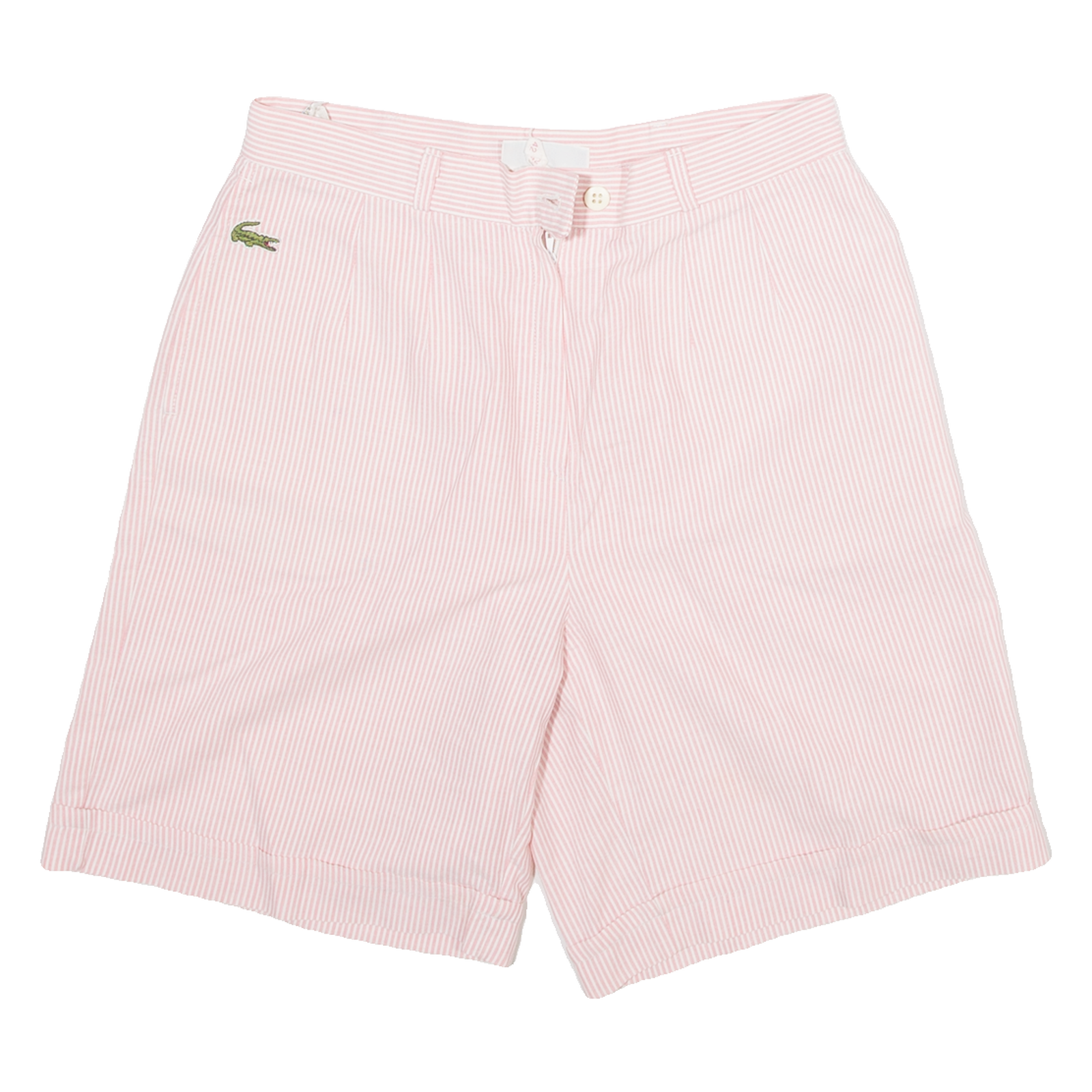 LACOSTE Womens Workwear Shorts Pink Striped XS W26 Refurbished - N/A refurbished available on Cerqular