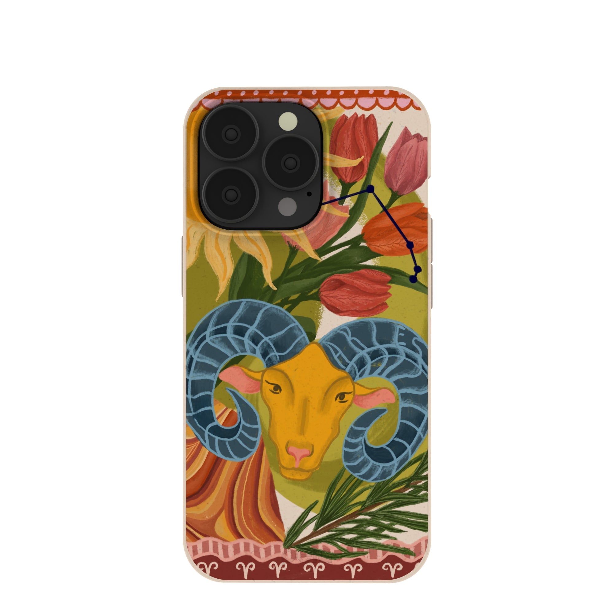 Seashell Aries Ram iPhone 13 Pro Case Refurbished - Pela Case refurbished available on Cerqular