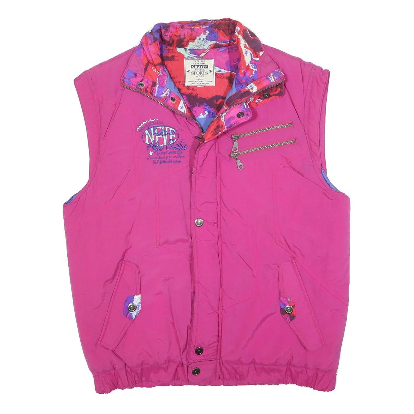 CRUYFF Womens Pink Polyester Active Sports Zip Jacket M Plain Casual Lightweight Refurbished - N/A refurbished available on Cerqular