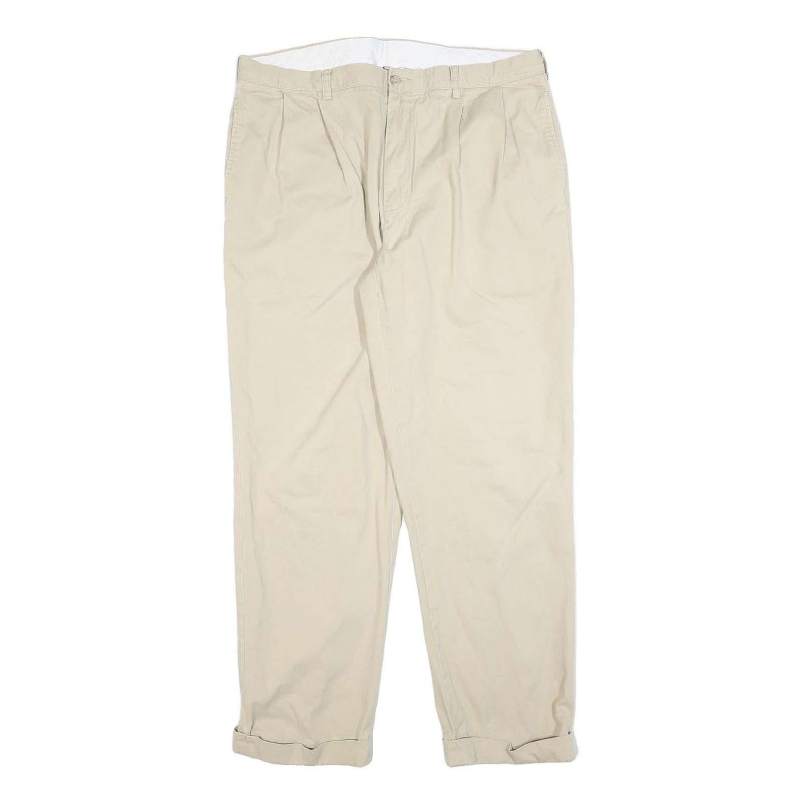 POLO RALPH LAUREN Mens Beige Cotton Blend Regular Fit Trousers W38 L32 Classic Refurbished - N/A refurbished available on Cerqular
