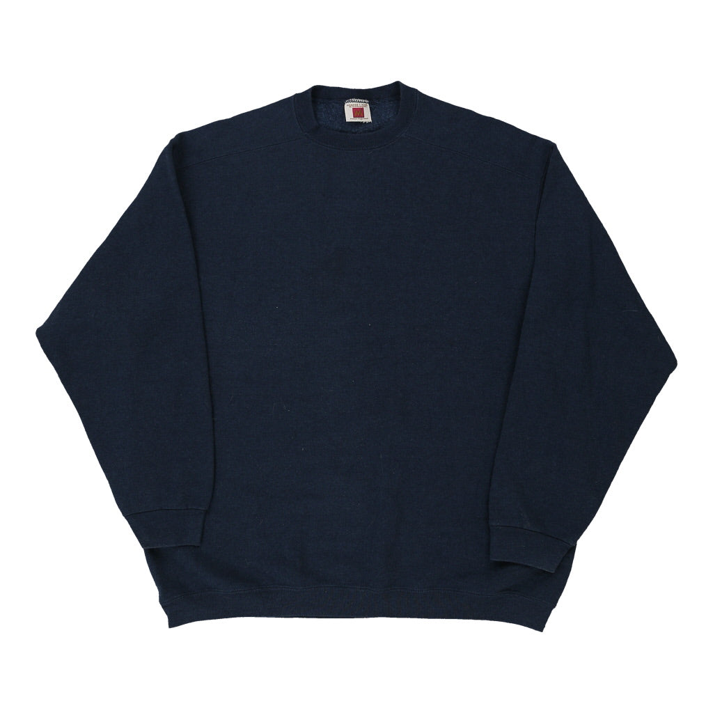 Members Mark Sweatshirt - 2XL Navy Cotton Blend | Size: xx-large Refurbished - Thrifted (note: this is a term often used to describe second- refurbished available on Cerqular
