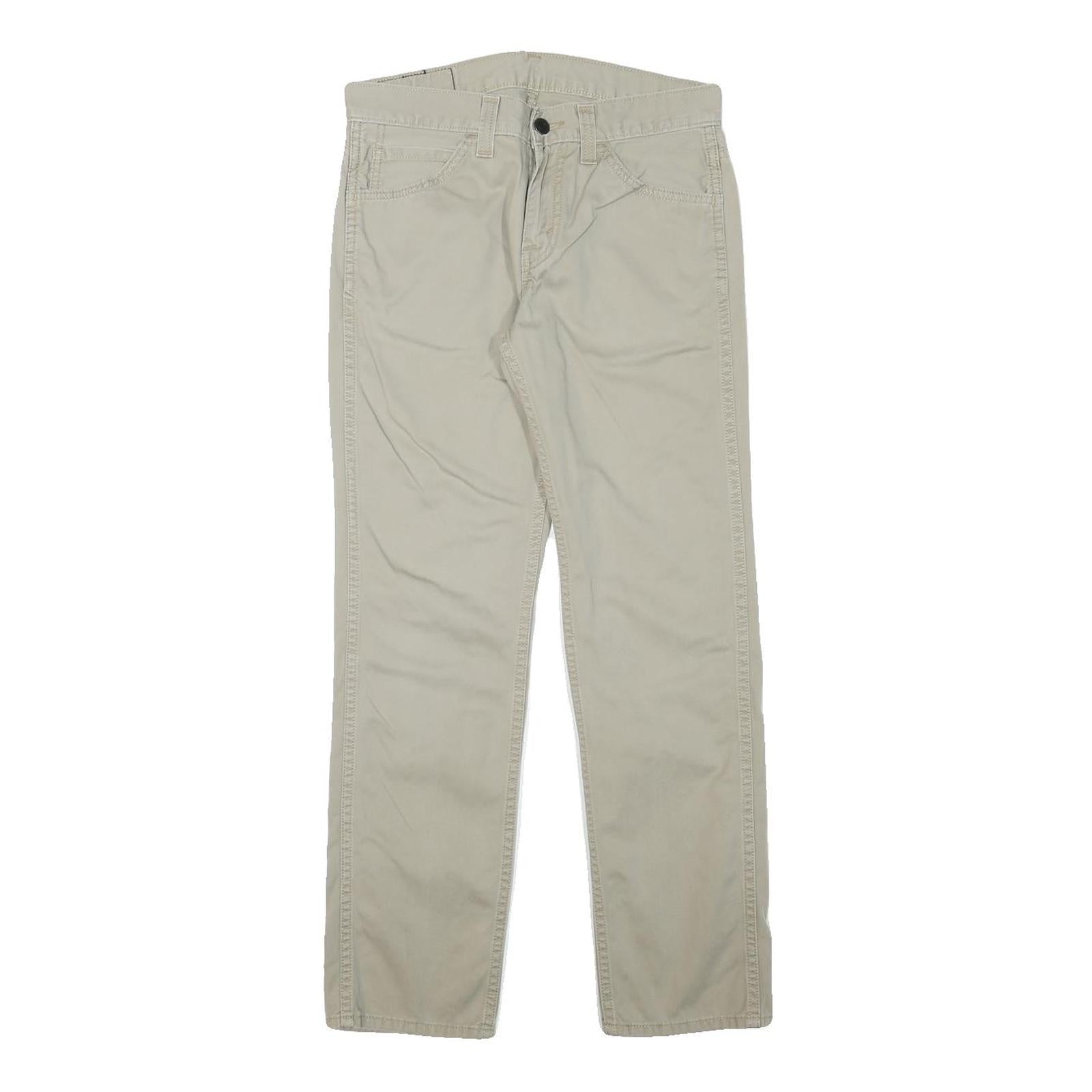 LEVI'S Mens Cotton Blend Beige Slim Straight Trousers W29 L28 Casual Zip Refurbished - N/A refurbished available on Cerqular