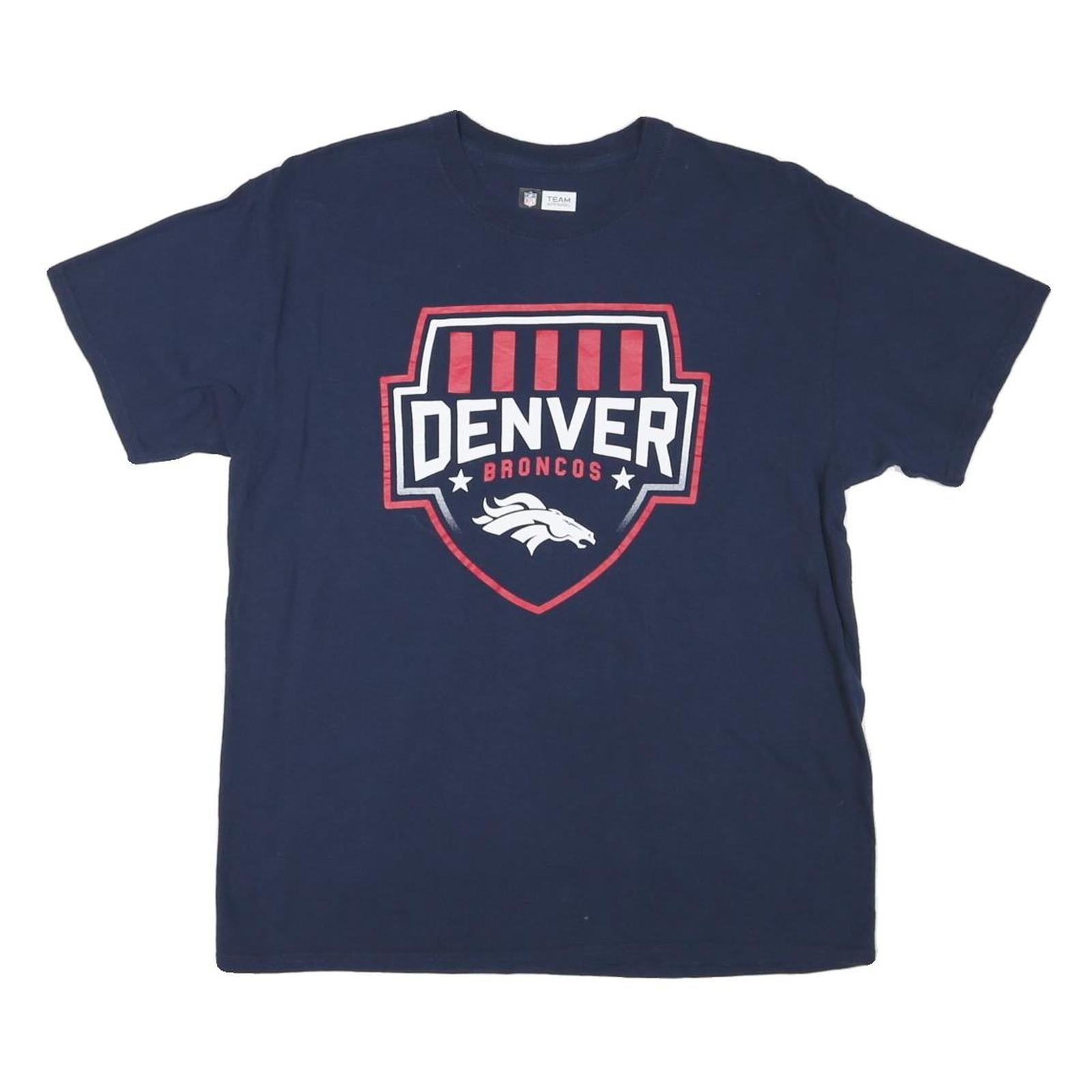 Buy NFL Mens Navy Blue Denver Broncos Graphic T-Shirt Short Sleeve Crew Neck Refurbished - $22.09 NFL Mens Navy Blue Denver Broncos Graphic T-Shirt Short Sleeve Crew Neck Refurbished - N/A refurbished available on Cerqular