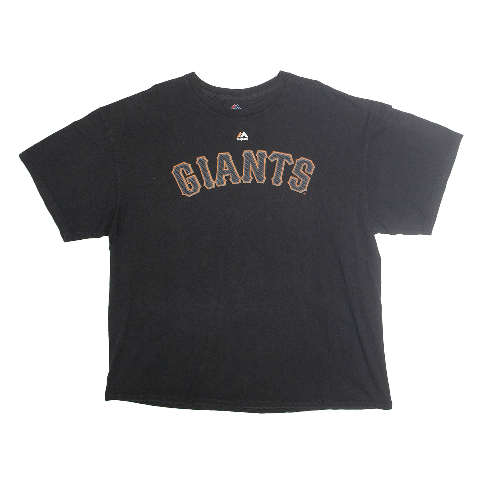MAJESTIC Mens Black Giants Graphic T-Shirt 2XL Short Sleeve Crew Neck Sportswear Refurbished - N/A refurbished available on Cerqular