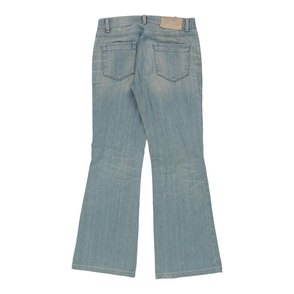 Benetton Jeans - 32W UK 12 Light Wash Cotton Refurbished - Thrifted (note: this is a term often used to describe second- refurbished available on Cerqular