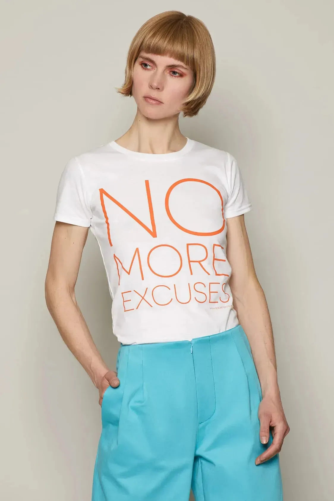 No More Excuses T-Shirt (White) | size: L Refurbished - N/A refurbished available on Cerqular