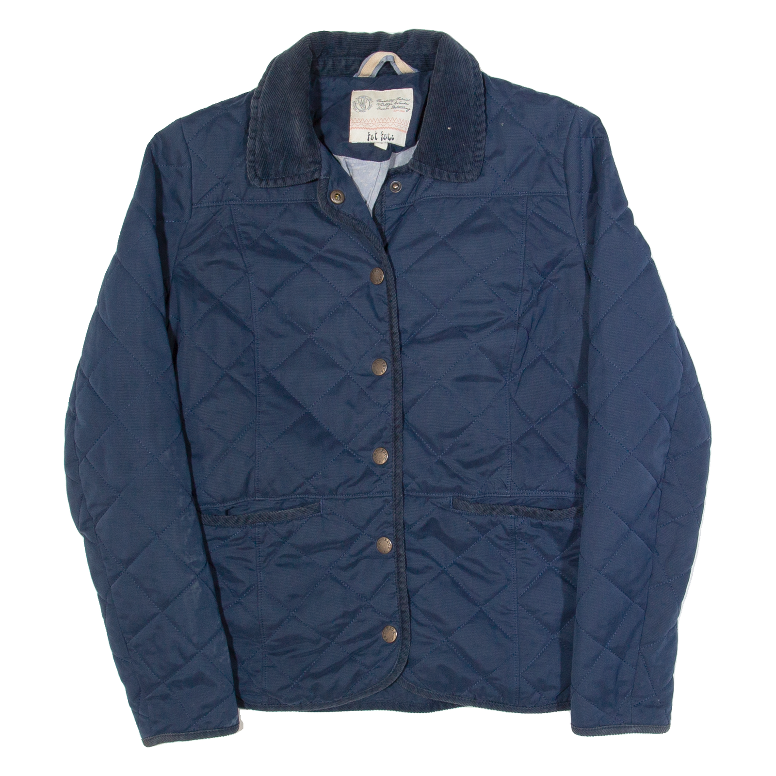 FAT FACE Womens Quilted Jacket Blue UK 8 Refurbished - N/A refurbished available on Cerqular