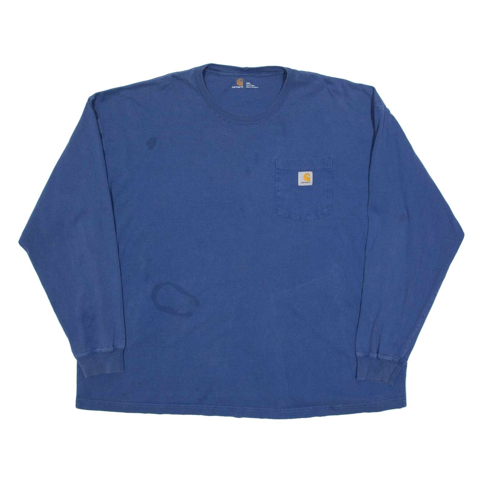 CARHARTT Mens T-Shirt Blue Long Sleeve Crew Neck 2XL Refurbished - N/A refurbished available on Cerqular