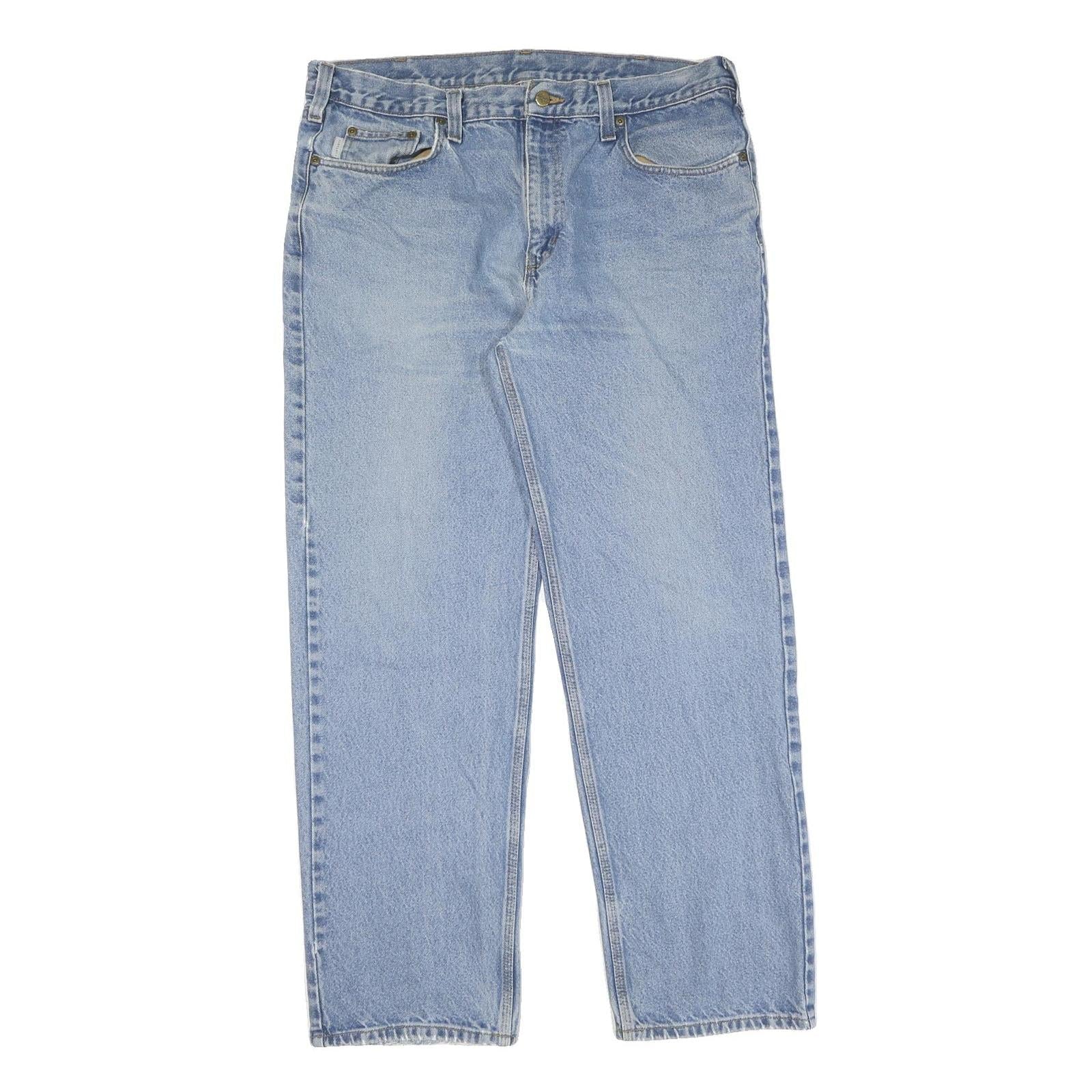 CARHARTT Mens Jeans Blue Regular Straight Denim Medium W38 L32 Classic Workwear Refurbished - N/A refurbished available on Cerqular