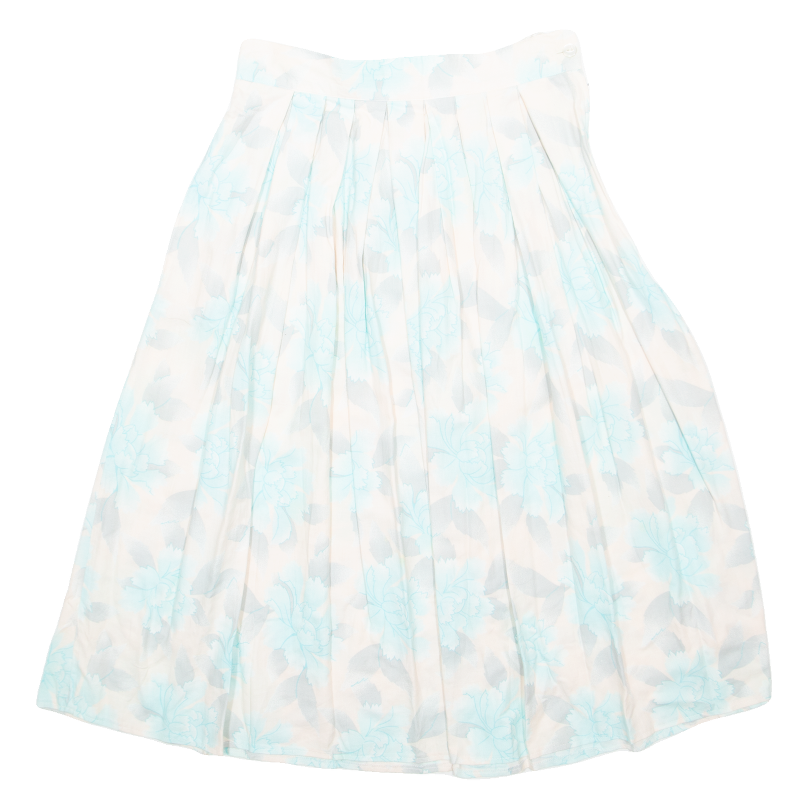 EXCLUSIVE STYLE Womens A-Line Skirt Blue Midi Floral M Refurbished - N/A refurbished available on Cerqular