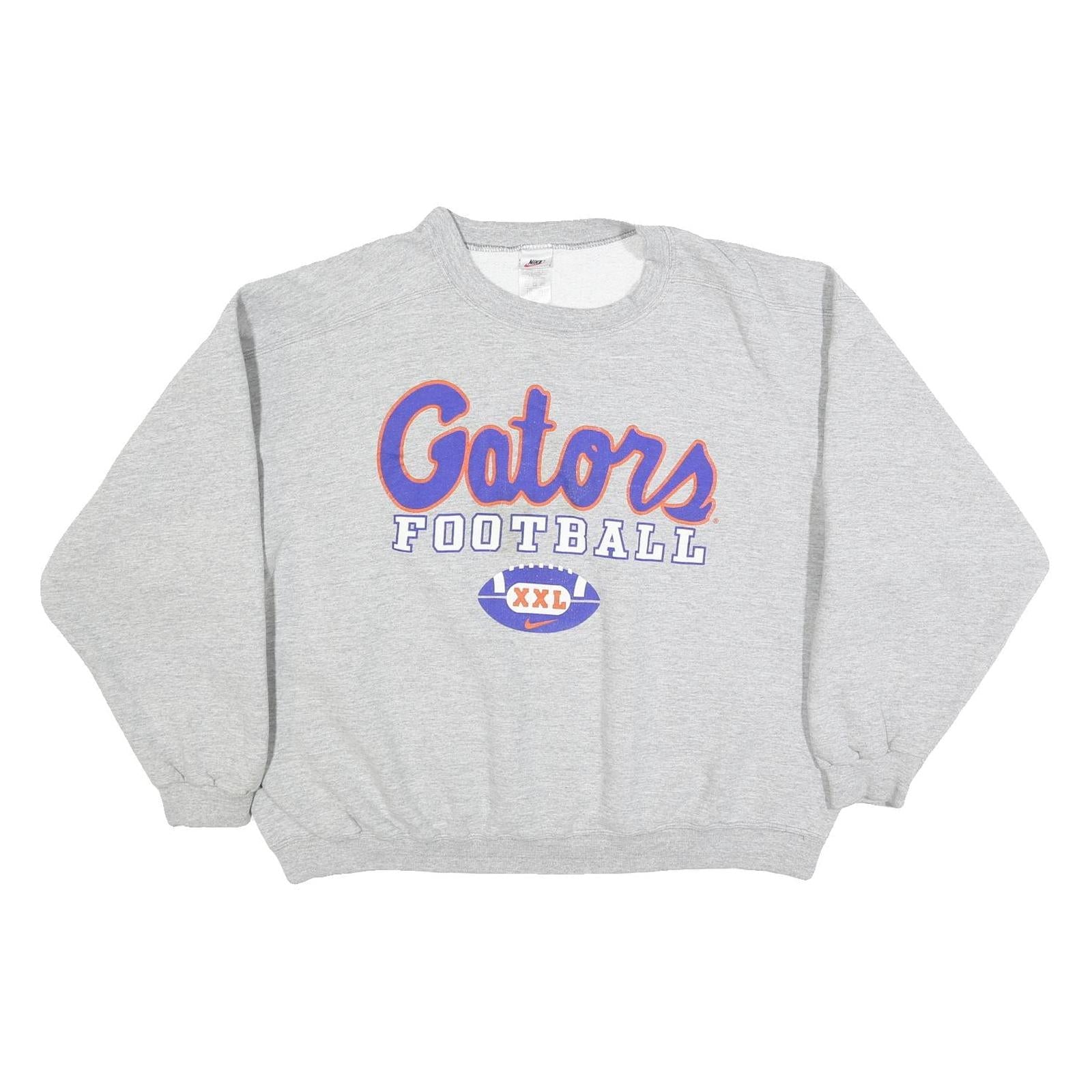 NIKE Mens Grey Gators Football Crew Neck XL Sweatshirt Cotton Blend Pullover Refurbished - N/A refurbished available on Cerqular