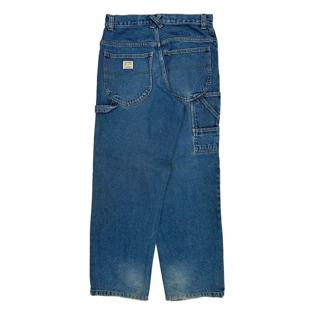 Old Navy Carpenter Jeans - 28W 30L Blue Cotton Refurbished - Thrifted (note: this is a term often used to describe second- refurbished available on Cerqular