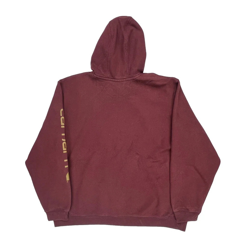 Buy Carhartt Hoodie - 2XL Burgundy Cotton Refurbished - $66.99 Carhartt Hoodie - 2XL Burgundy Cotton Refurbished - Thrifted (note: this is a term often used to describe second- refurbished available on Cerqular