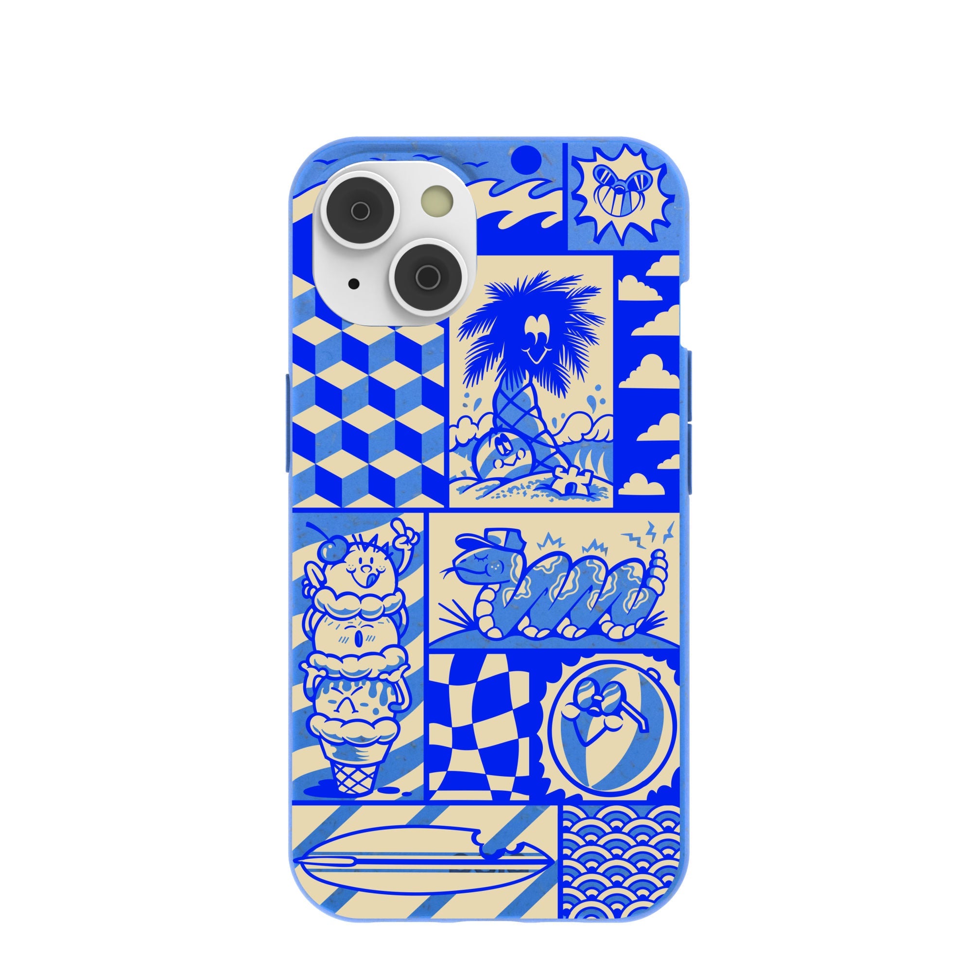 Buy Electric Blue Summer Blues iPhone 14/16e Case Refurbished - $80.00 Electric Blue Summer Blues iPhone 14/16e Case Refurbished - Pela Case refurbished available on Cerqular